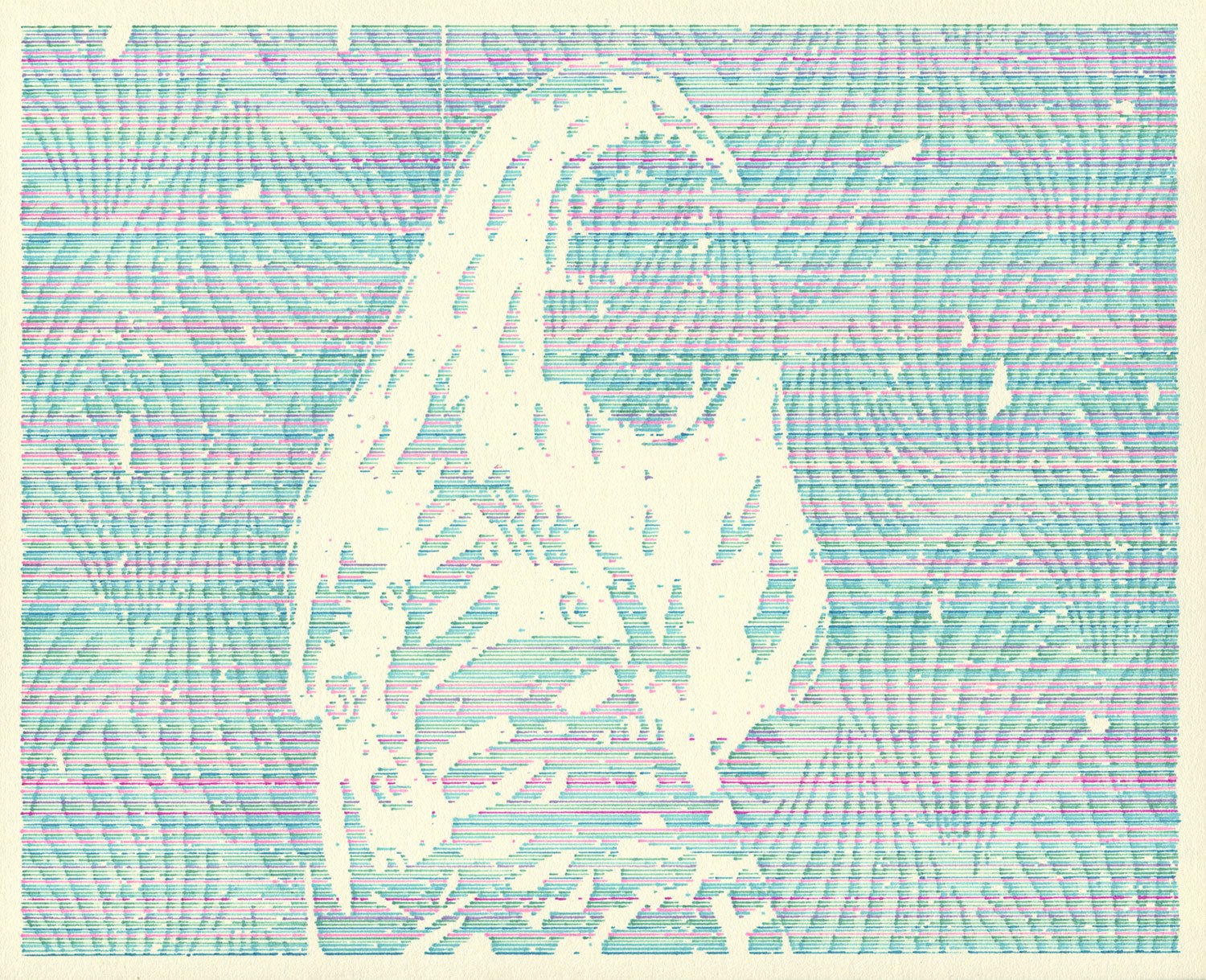  The Skeleton of Cedar Key  — permanent marker on paper, 8 x 10 inches, 2021