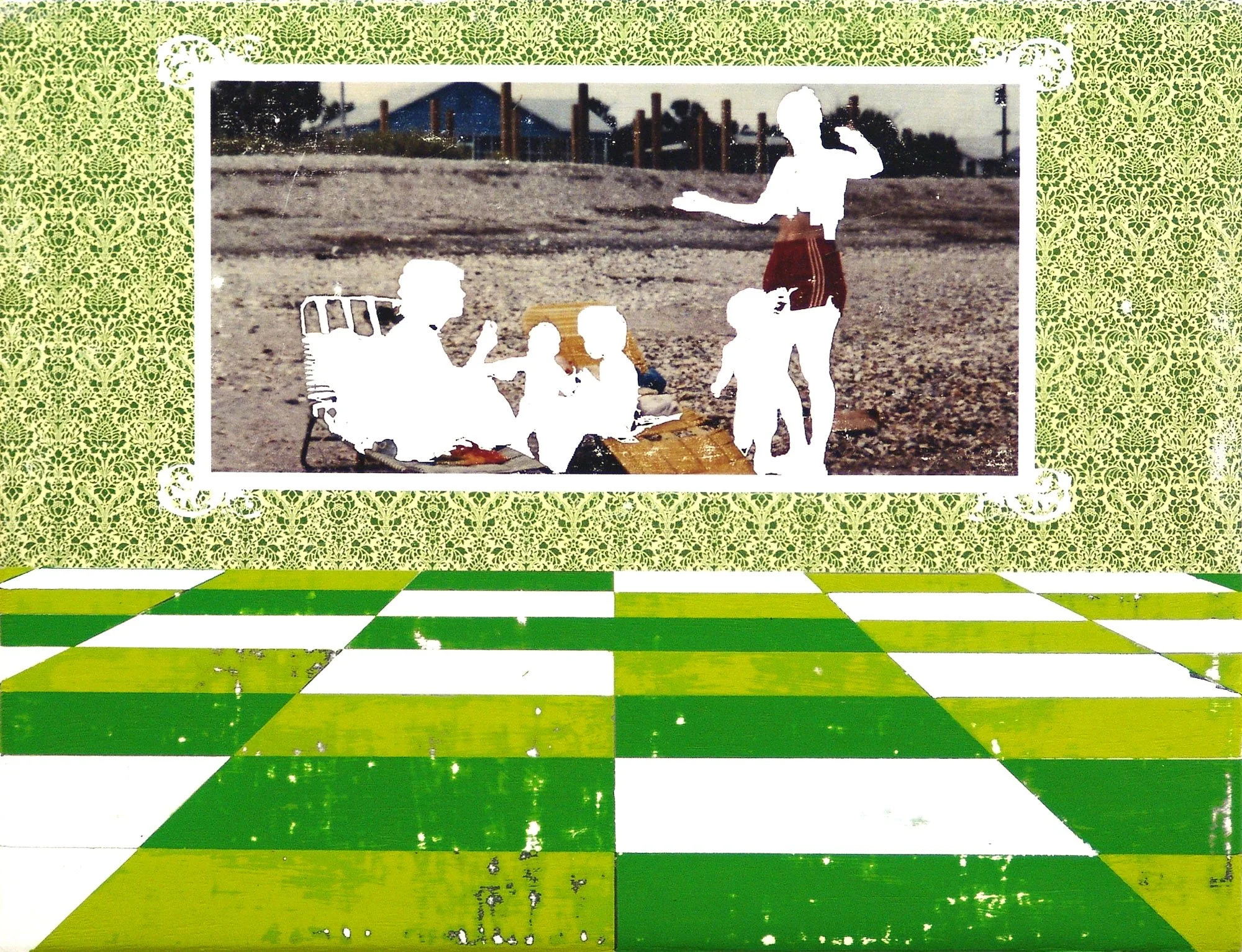  The Origin of Life on Earth  — acrylic, pigment transfer on canvas, 10 x 13 inches, 2009
