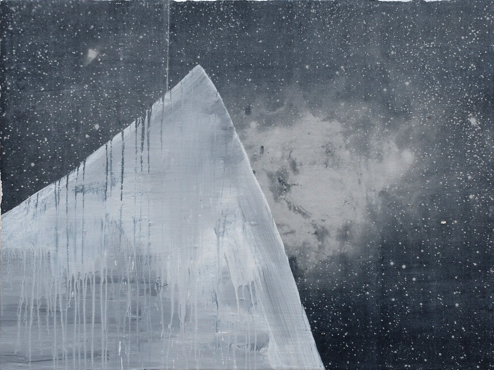  The Earth on the Back of the Giant Turtle  — acrylic, pigment transfer on canvas, 36 x 48 inches, 2008