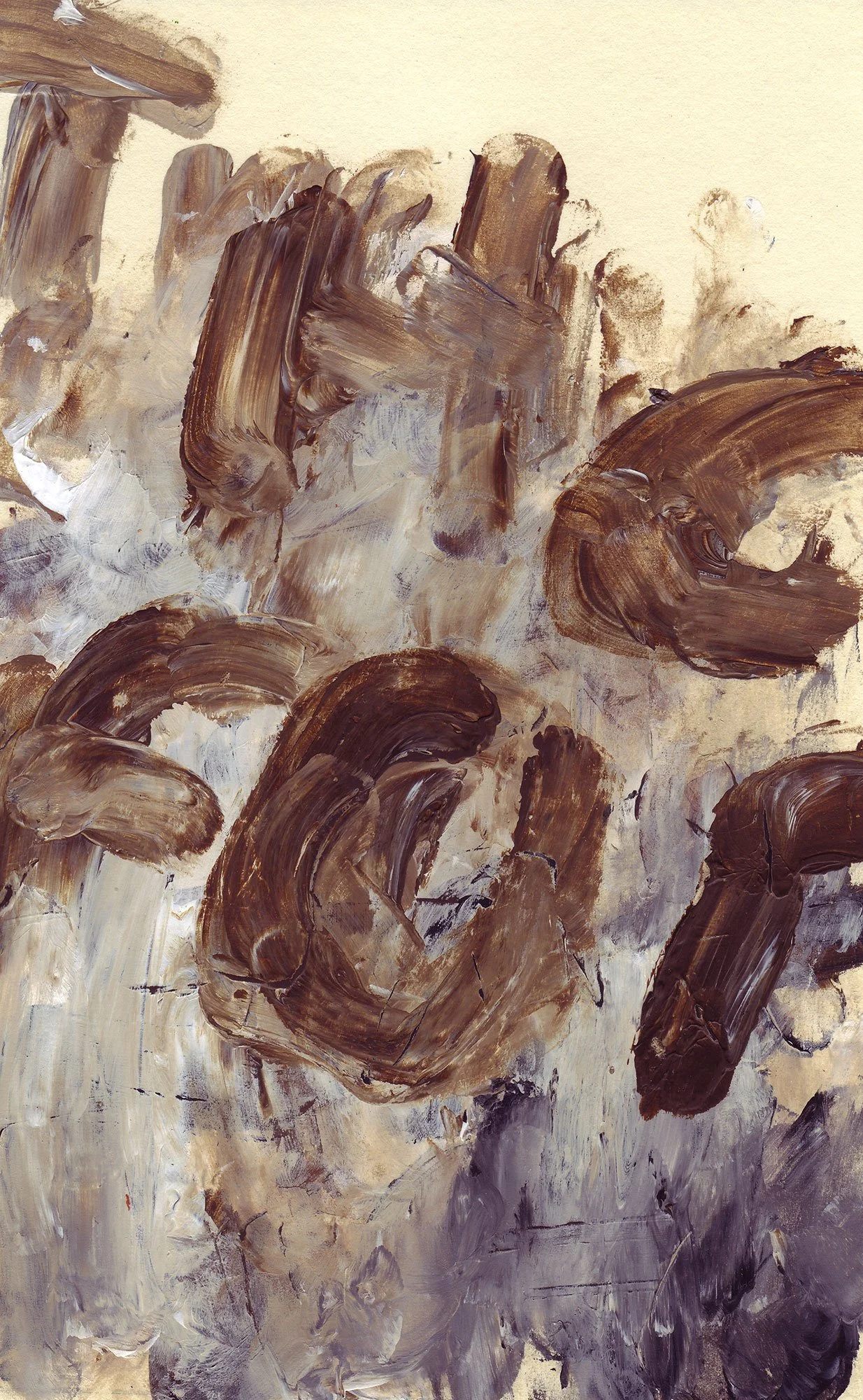  The Earth on the Back of the Giant Turtle  — acrylic on paper, 8 x 5 inches, 2007