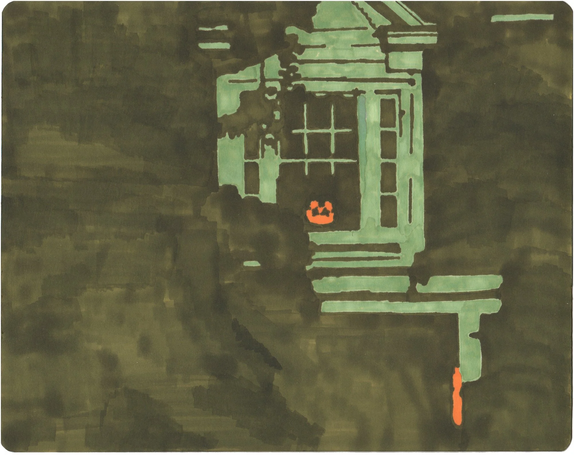  Monster Time  — permanent marker on paper, 8 x 10 inches, 2009