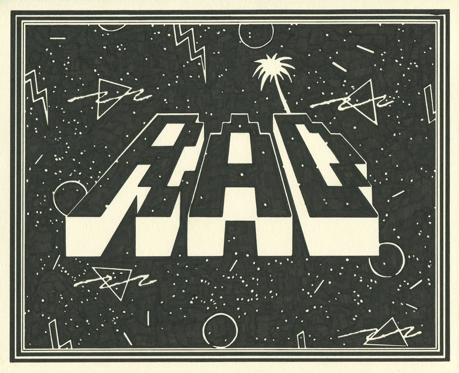  RAD  — permanent marker on paper, 8 x 10 inches, 2020