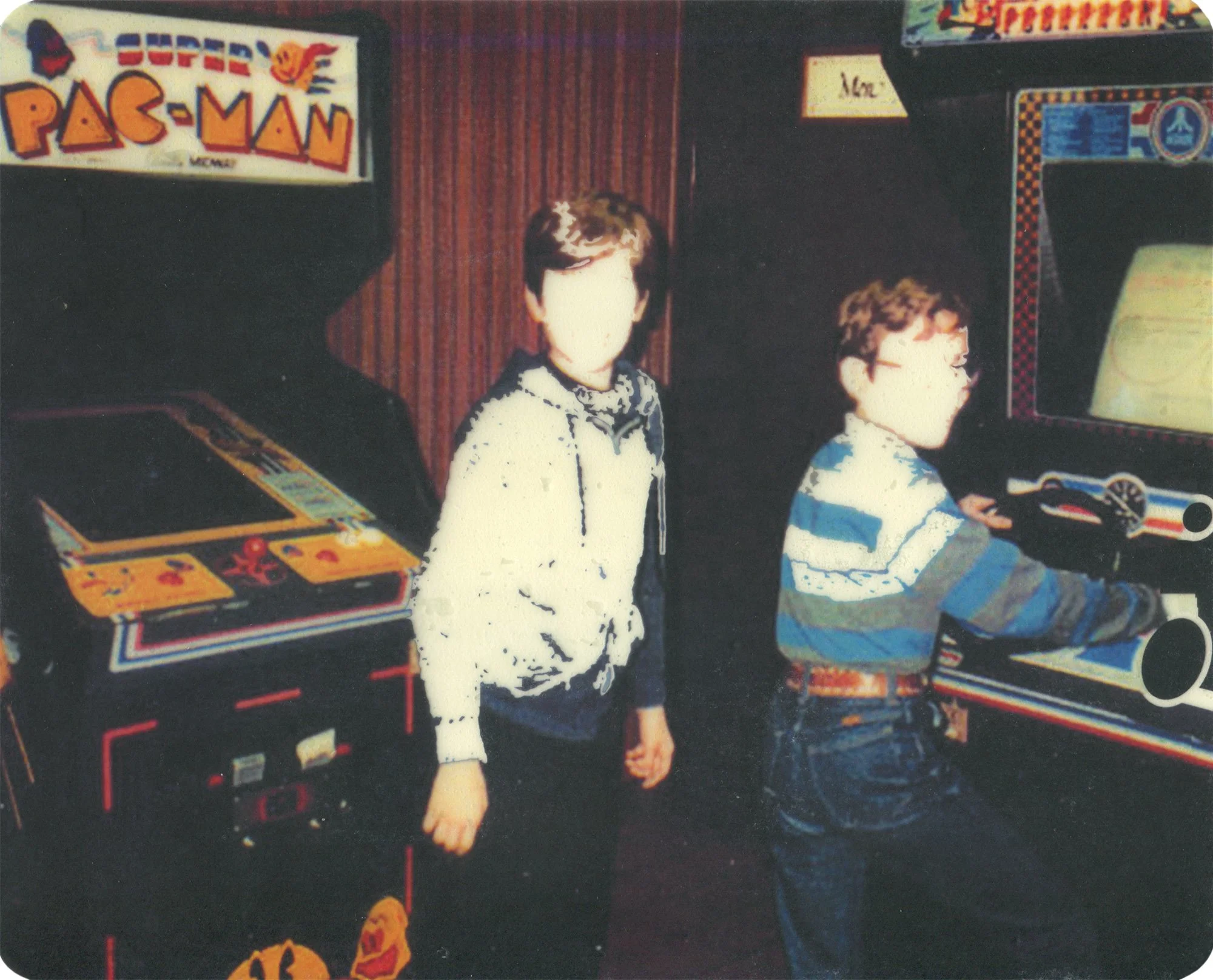  Arcade  — pigment transfer on paper, 8 × 10 inches, 2026