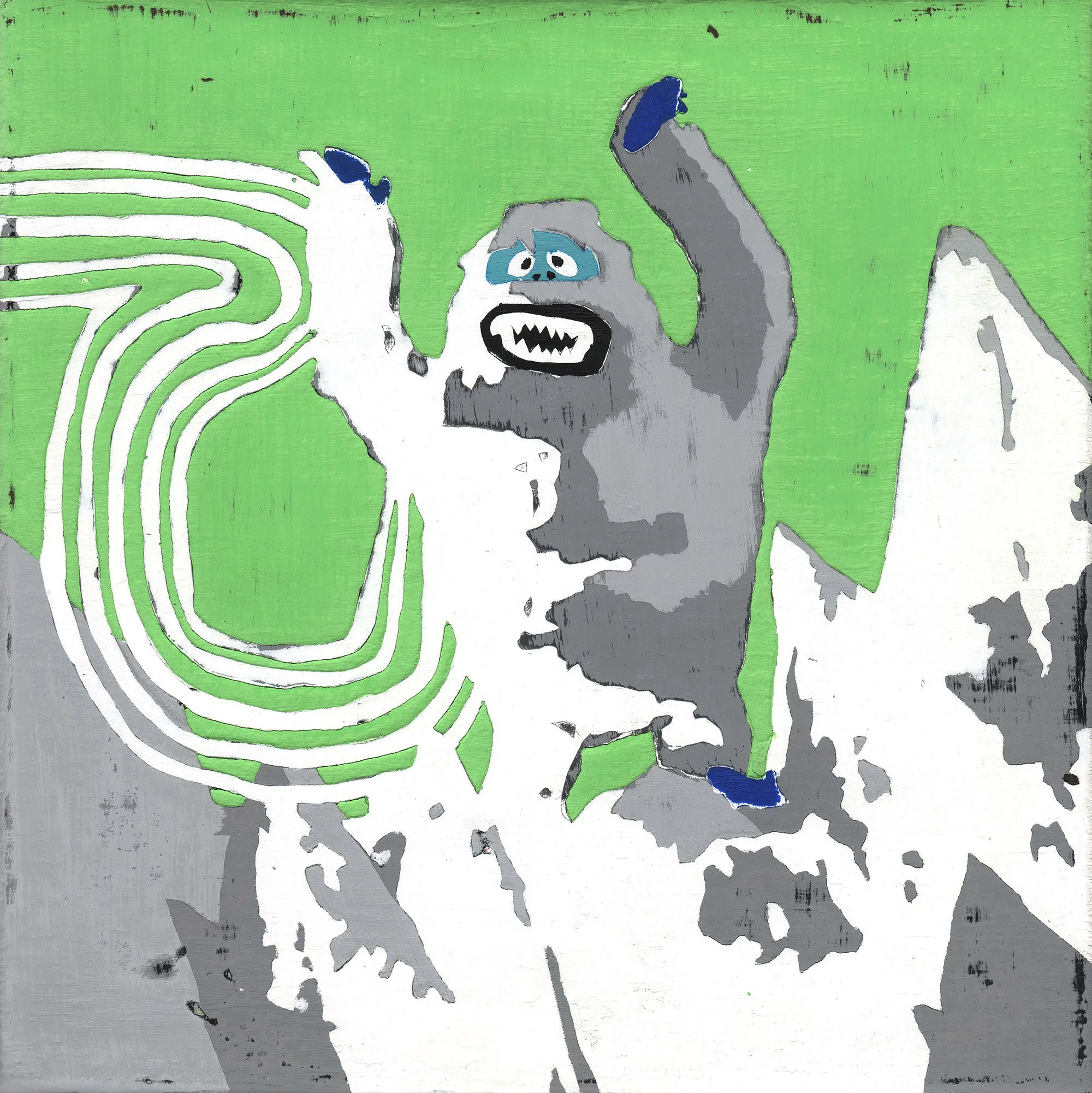  The Abominable Snow Monster of the North  — acrylic on canvas, 10 x 10 inches, 2009