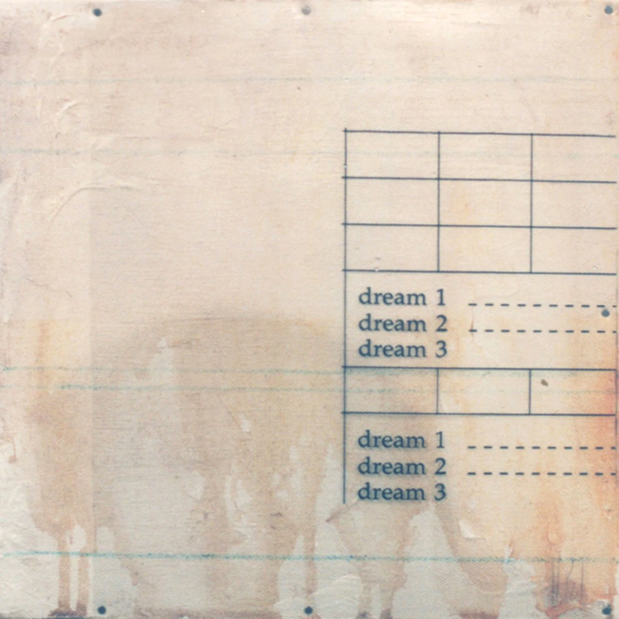  We All Want You To  — acrylic, crayon on canvas and transparency film, 10 x 10 inches, 2000