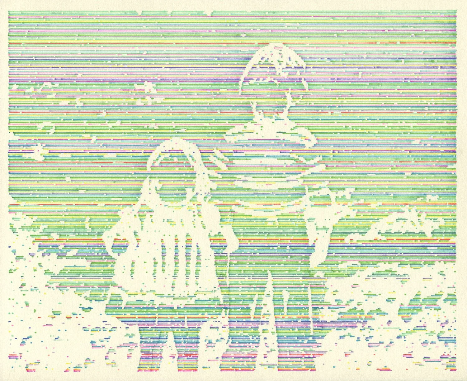  Familiar Things  — permanent marker on paper, 8 x 10 inches, 2021