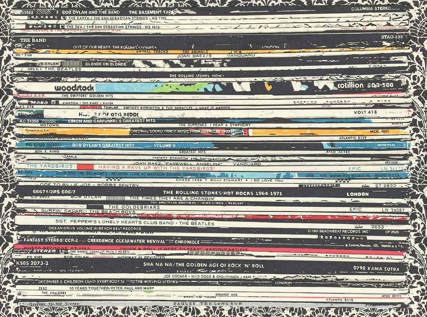  Vinyl  — permanent marker on paper, 23 x 30 inches, 2023