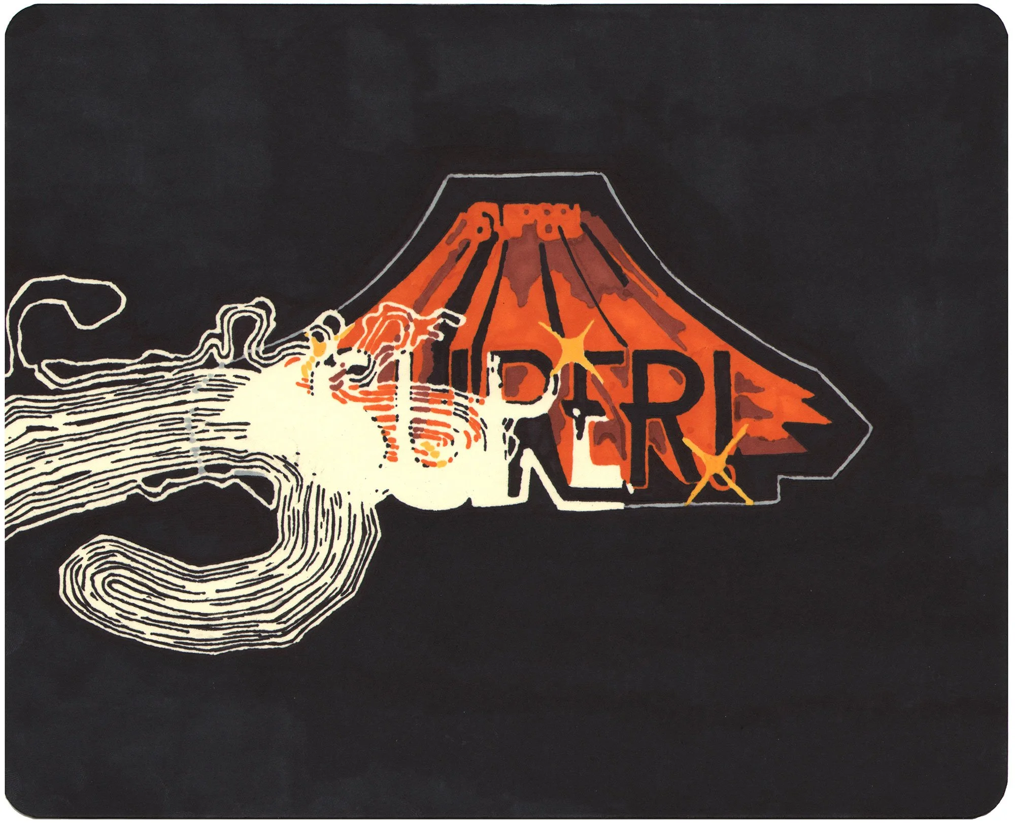  SUPER!  — permanent marker on paper, 8 x 10 inches, 2010