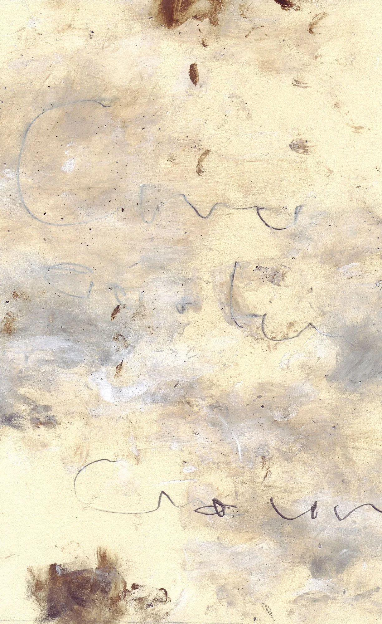  The Earth on the Back of the Giant Turtle  — acrylic, graphite on paper, 8 x 5 inches, 2007
