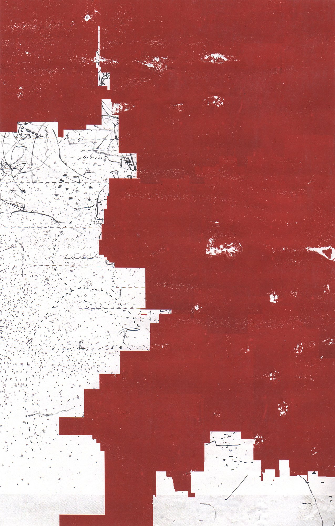  The Earth on the Back of the Giant Turtle  — pigment transfer on canvas, 11 x 7 inches, 2007