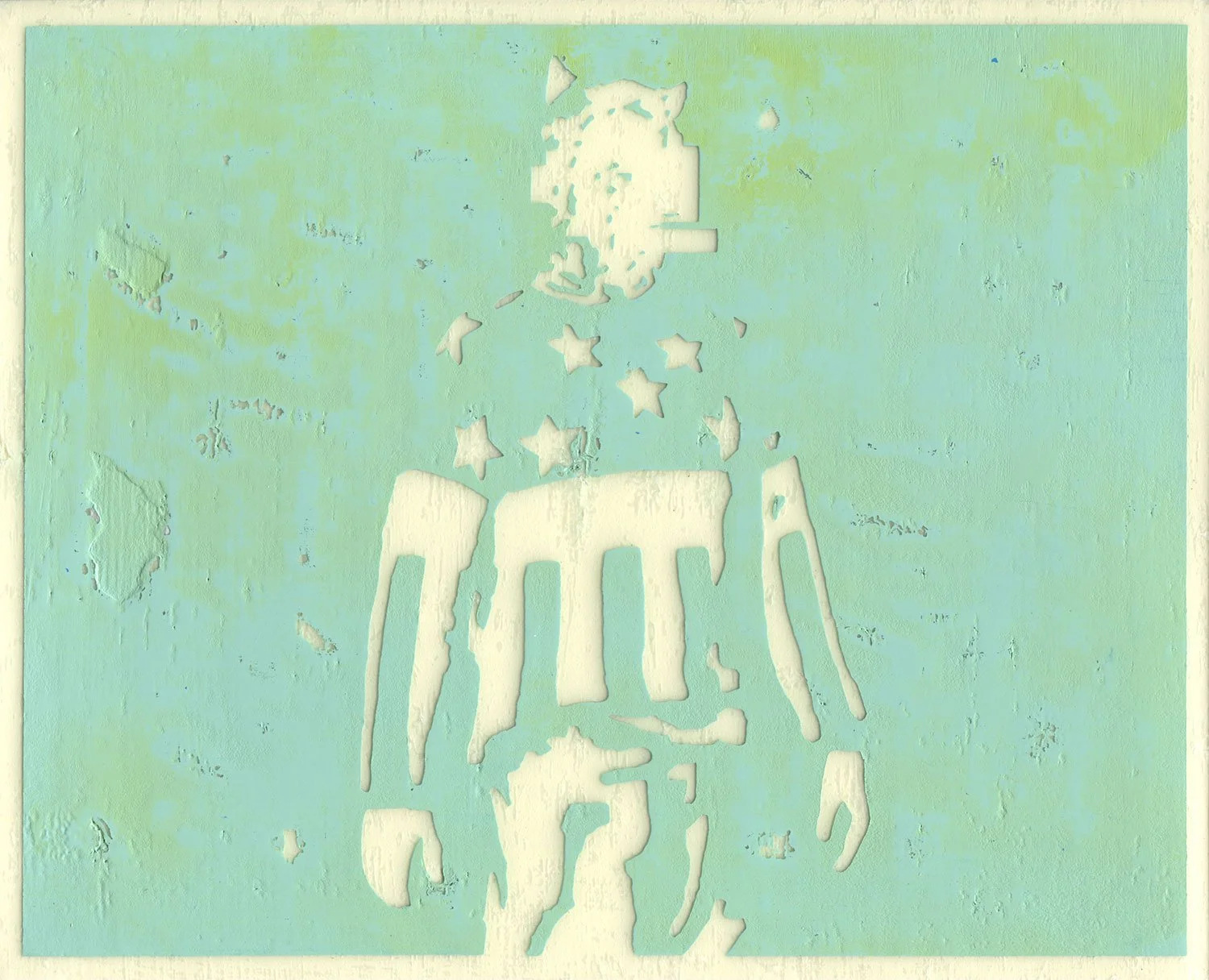  Firestarter  — acrylic on paper, 8 x 10 inches, 2019