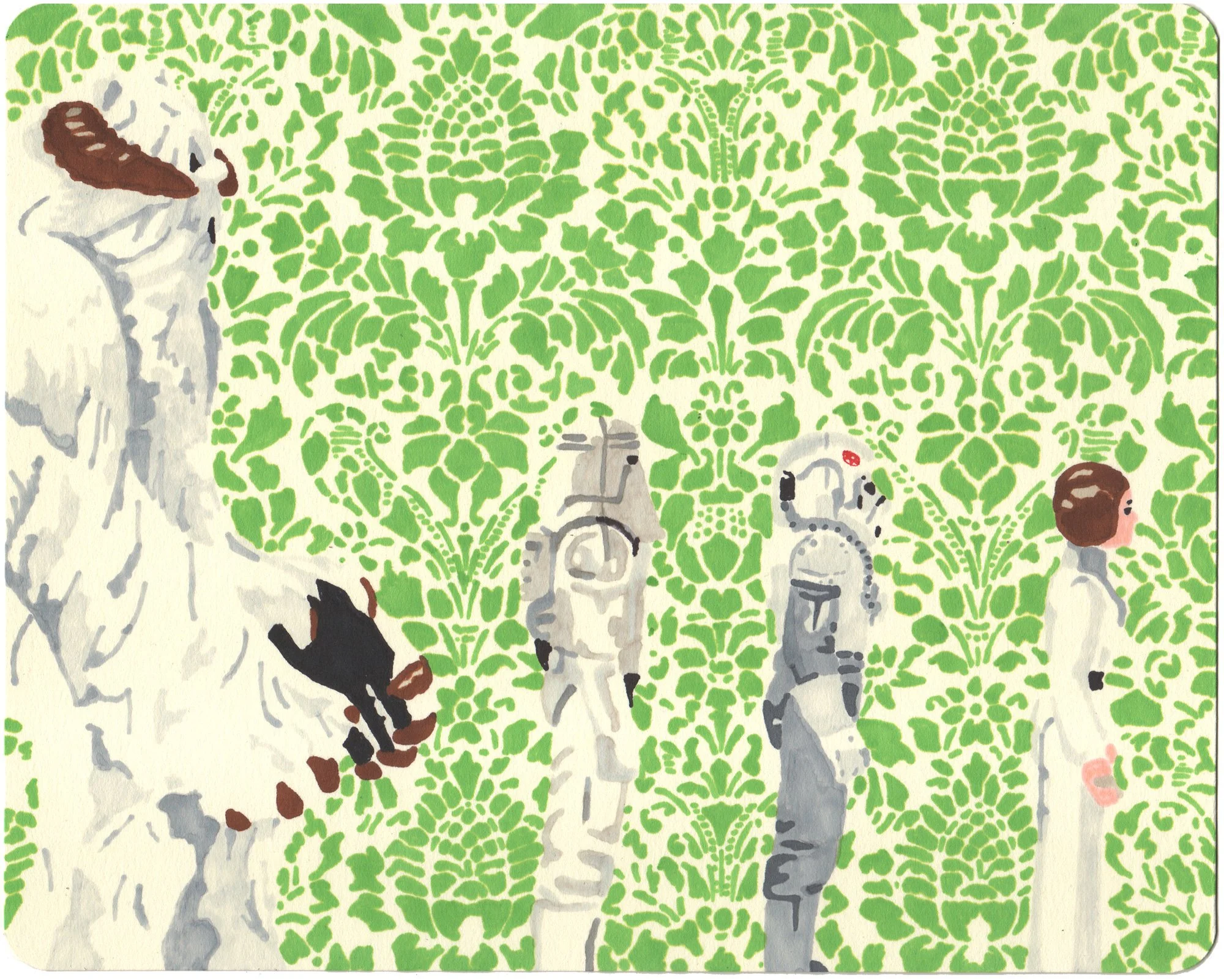  Galaxies  — permanent marker on paper, 8 x 10 inches, 2009