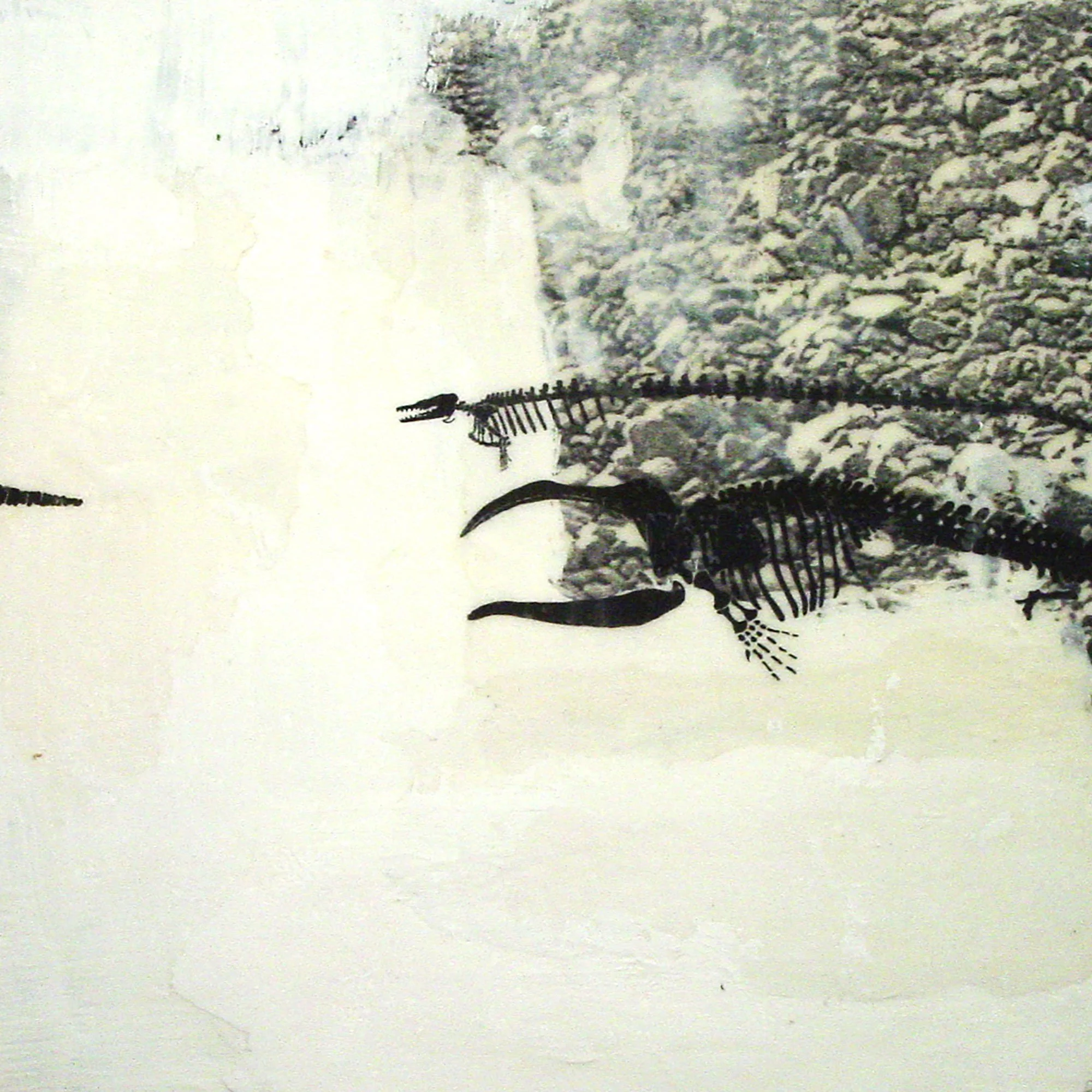  At Sea Level, the Atmosphere Presses the Earth's Surface at 14.7 Pounds Per Square Inch  — acrylic, pigment transfer on canvas, 10 x 10 inches, 2006