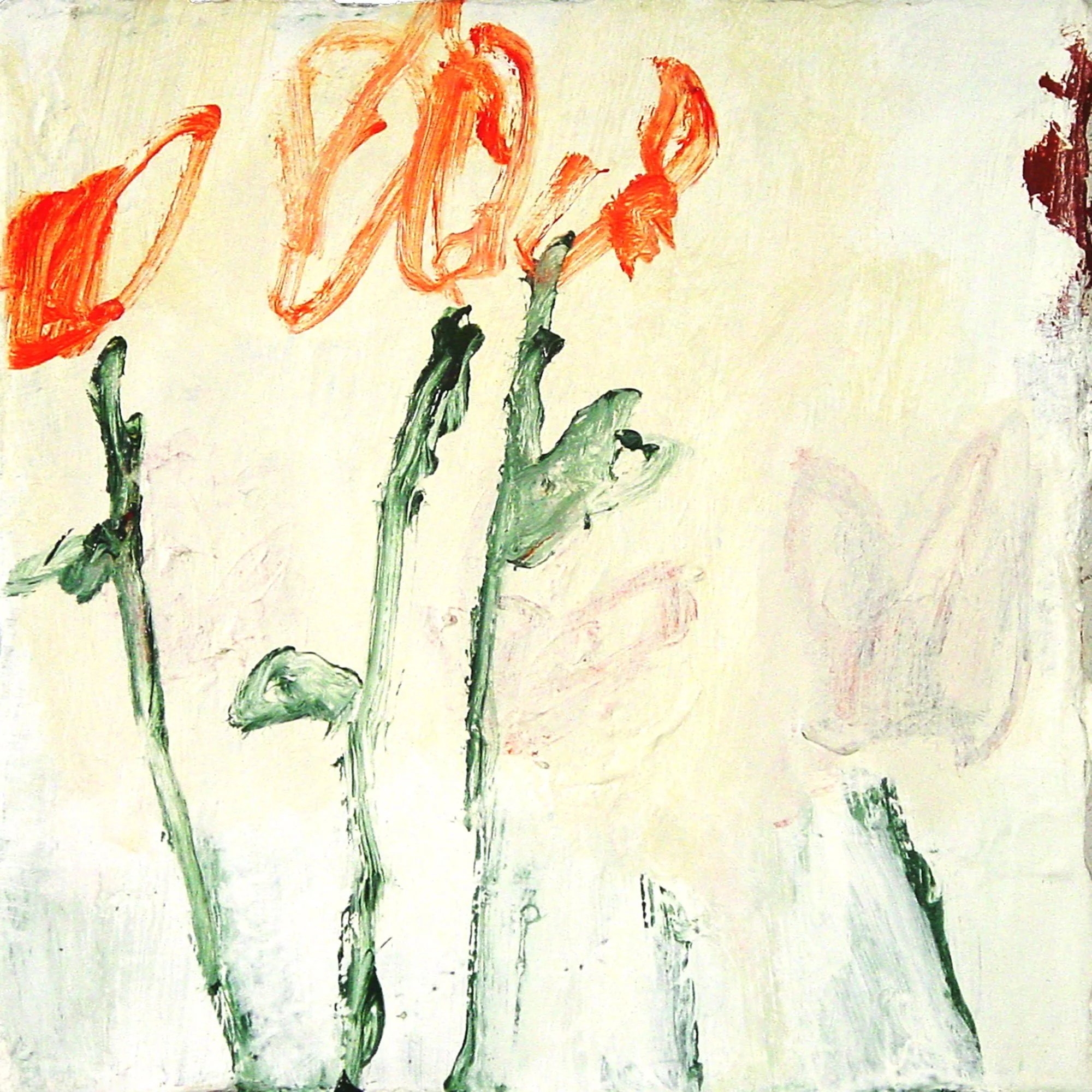  Angiosperms Spread Through the World at a Time when the Continents Had Not Yet Split Apart  — acrylic on canvas, 10 x 10 inches, 2003