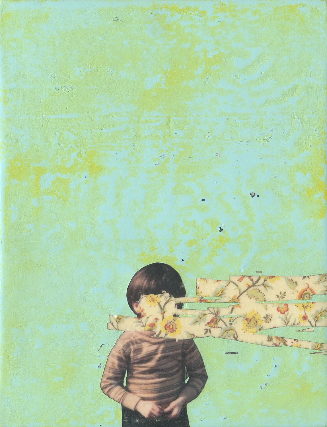  Unexplained Mysteries of the Universe  — acrylic, pigment transfer on canvas, 15 x 10 inches, 2019