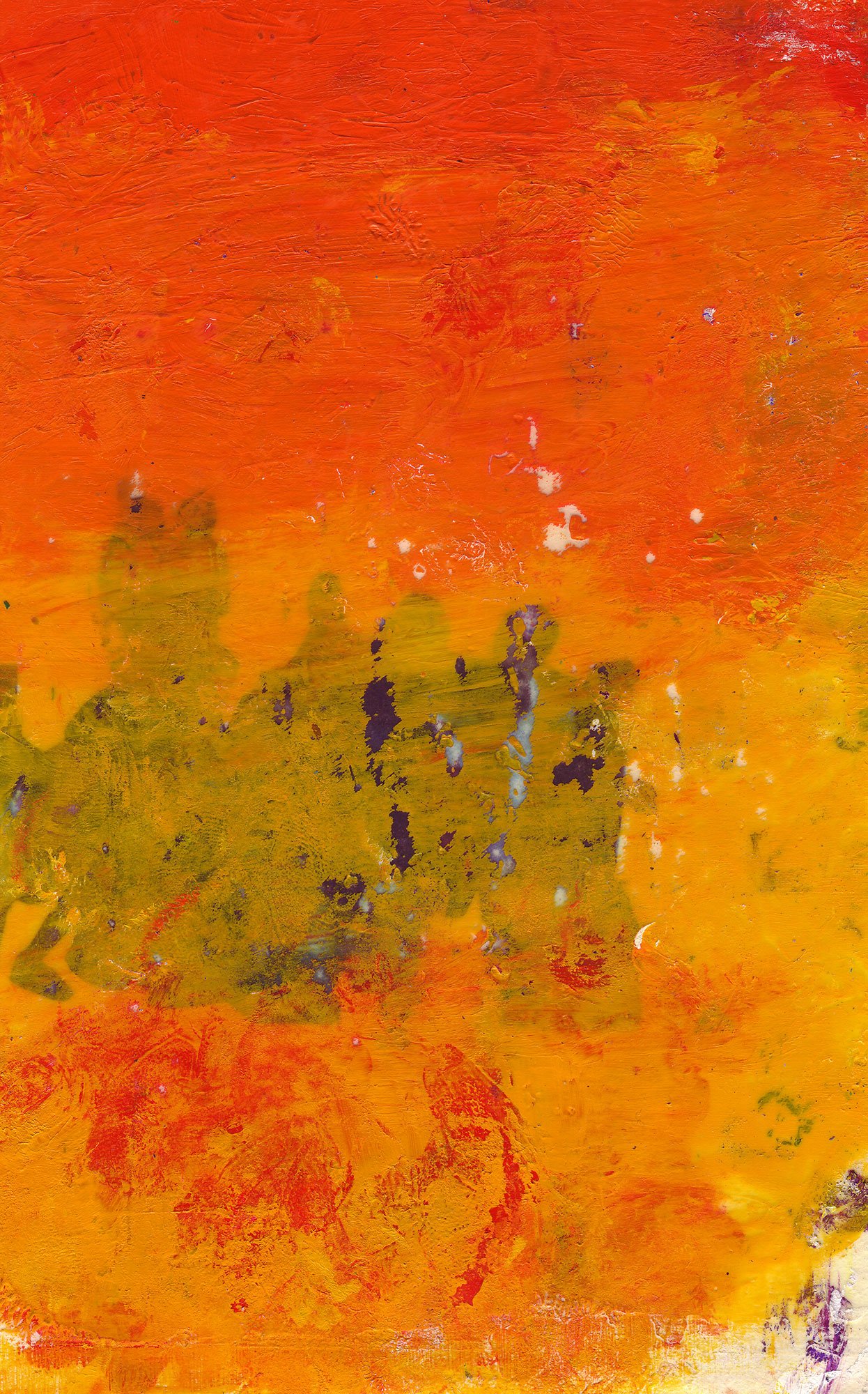  The Earth on the Back of the Giant Turtle  — acrylic, pigment transfer on paper, 8 x 5 inches, 2007