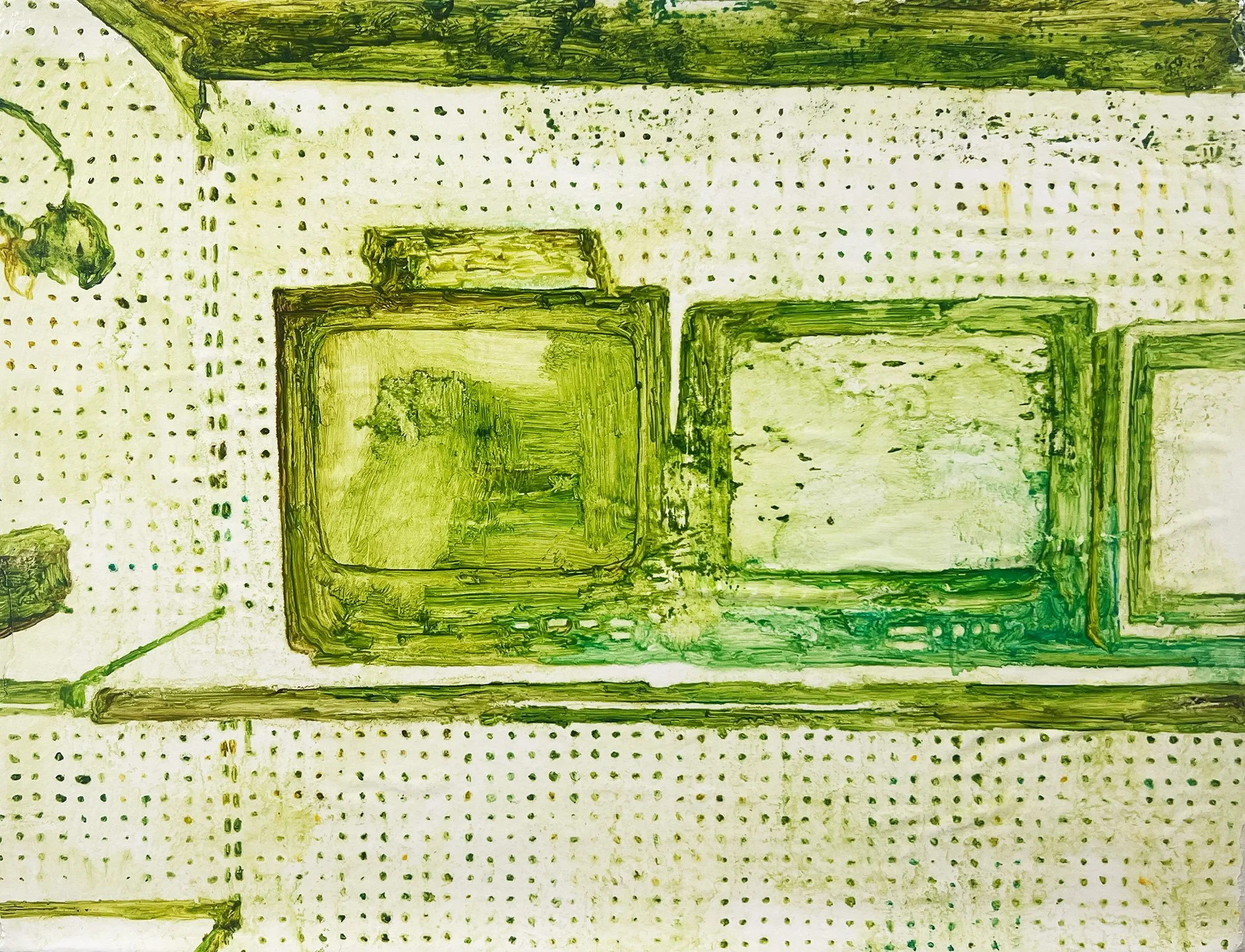  Nobody Has Two Television Sets  — oil on canvas, 10 x 13 inches, 2025