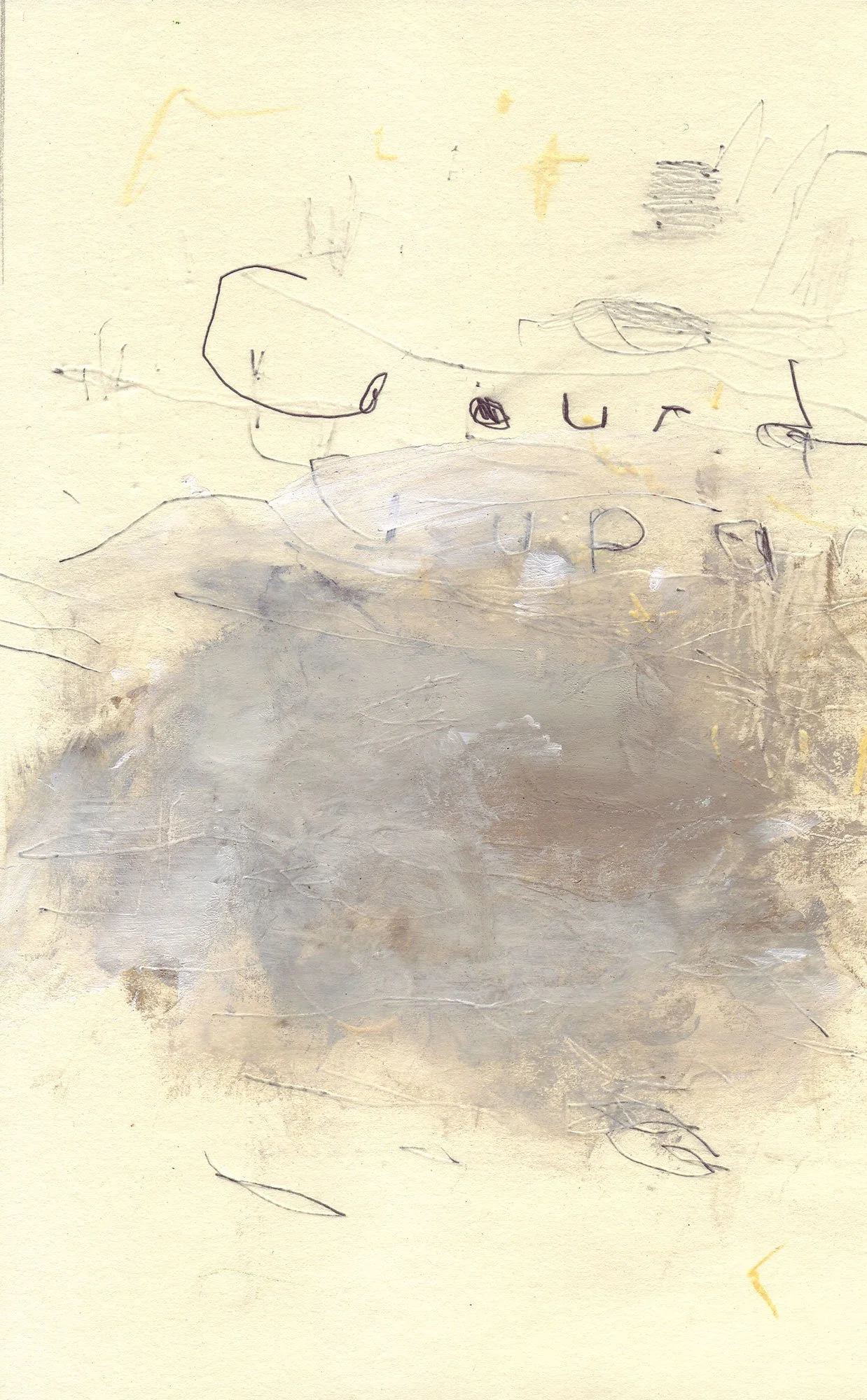  The Earth on the Back of the Giant Turtle  — acrylic, graphite on paper, 8 x 5 inches, 2007