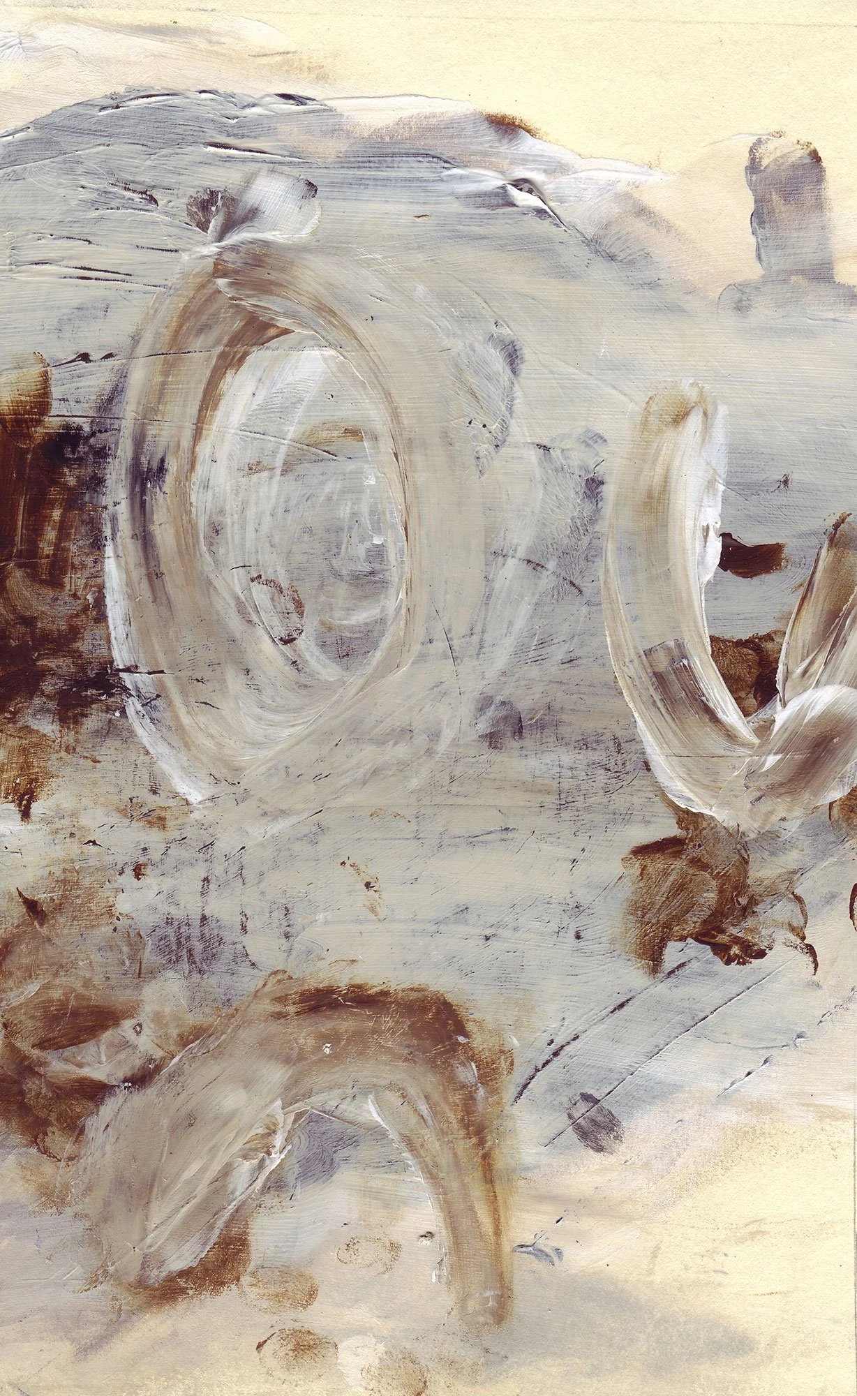  The Earth on the Back of the Giant Turtle  — acrylic on paper, 8 x 5 inches, 2007