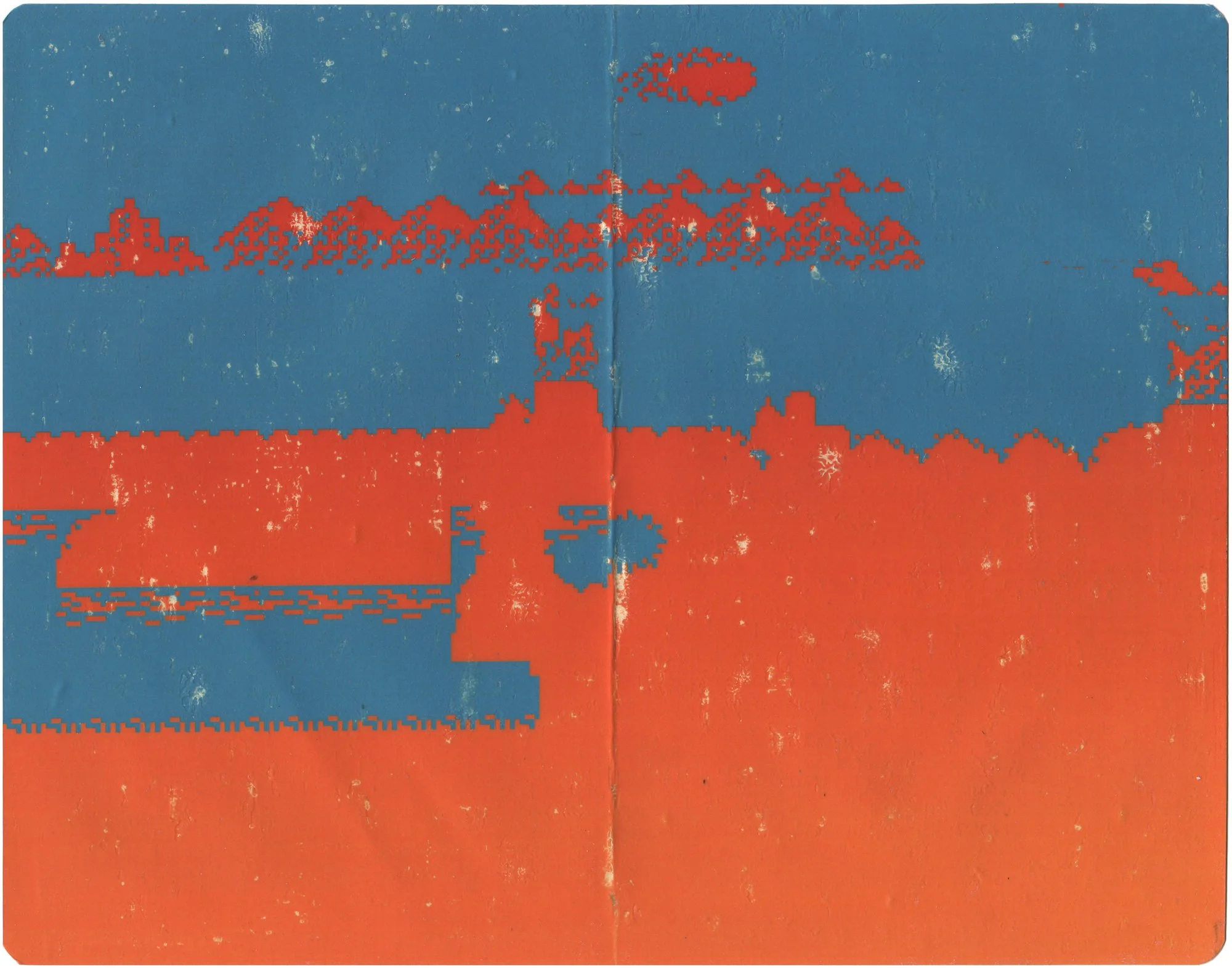  Cobalt Tangerine  — pigment transfer on paper, 8 x 10 inches, 2008