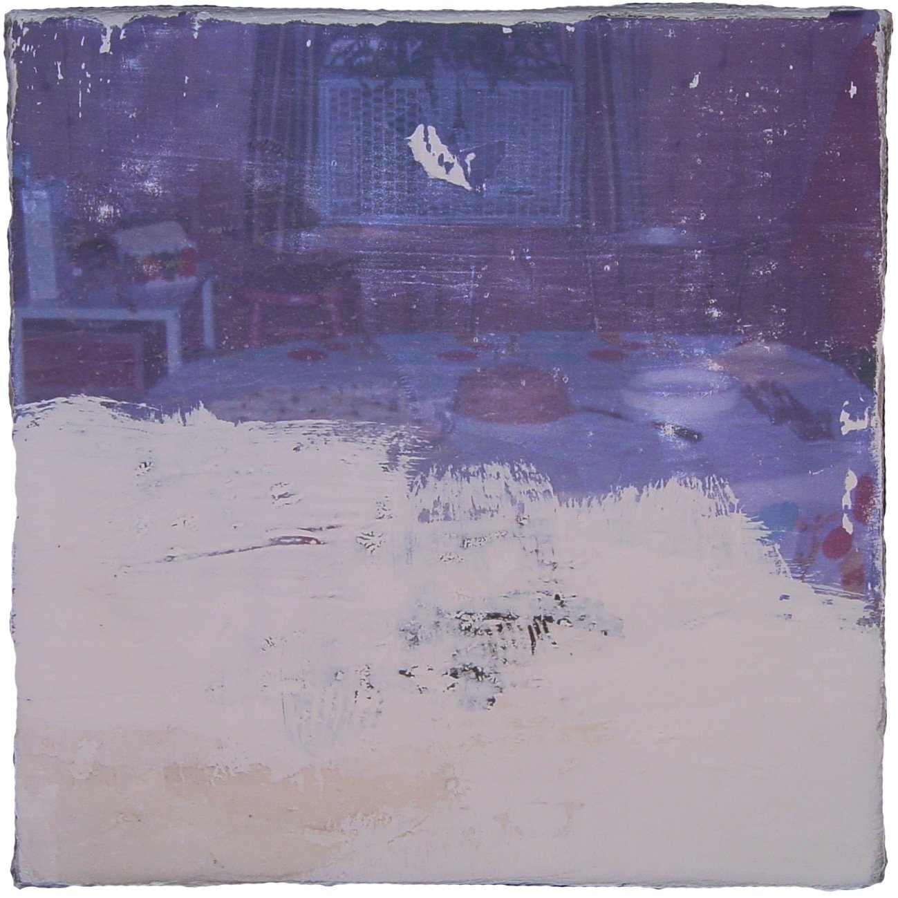  Great Sea Creatures & The Earth on the Back of the Giant Turtle  — acrylic, pigment transfer on canvas, 10 x 10 inches, 2007