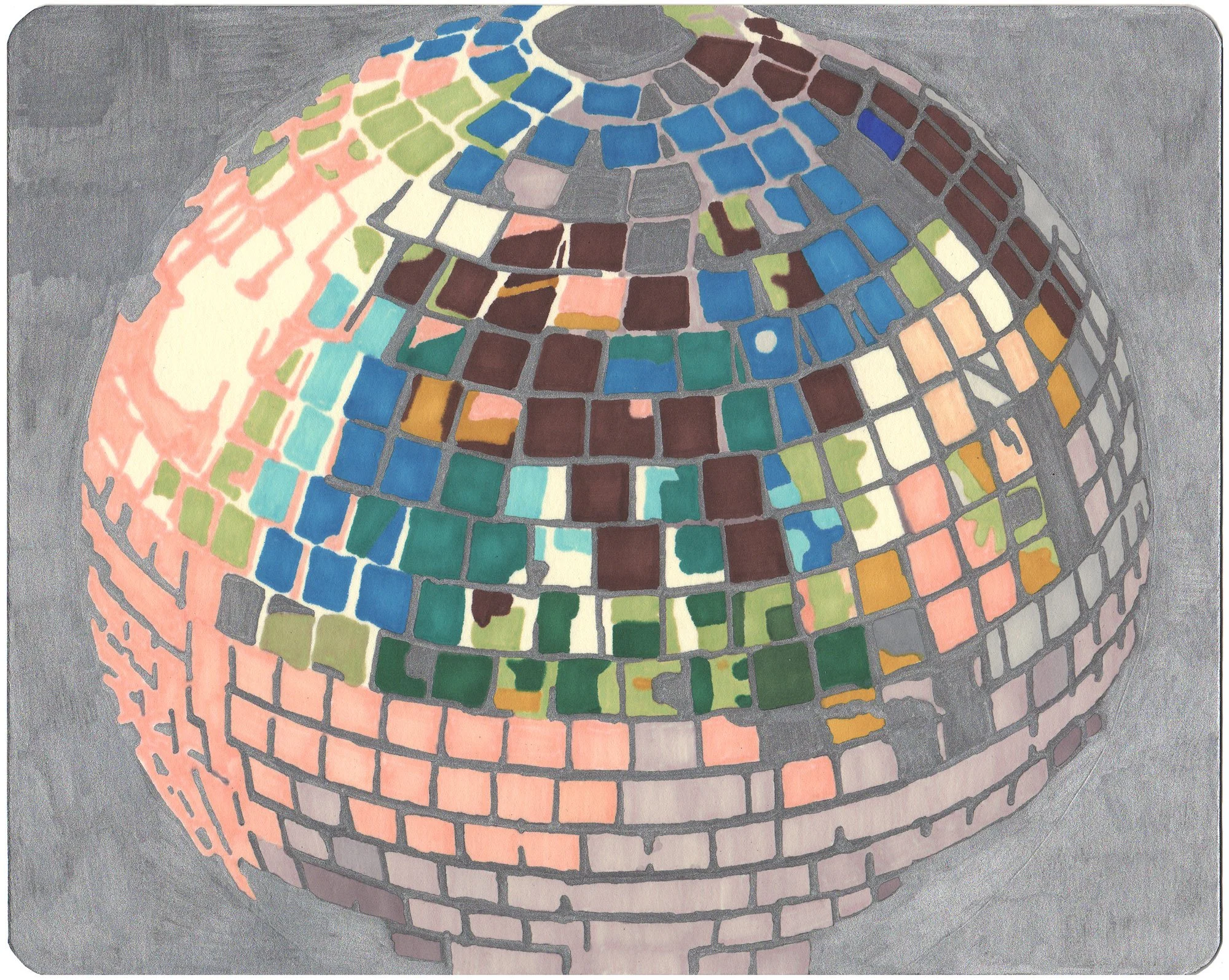  The Last Days of Disco  — permanent marker on paper, 8 x 10 inches, 2009