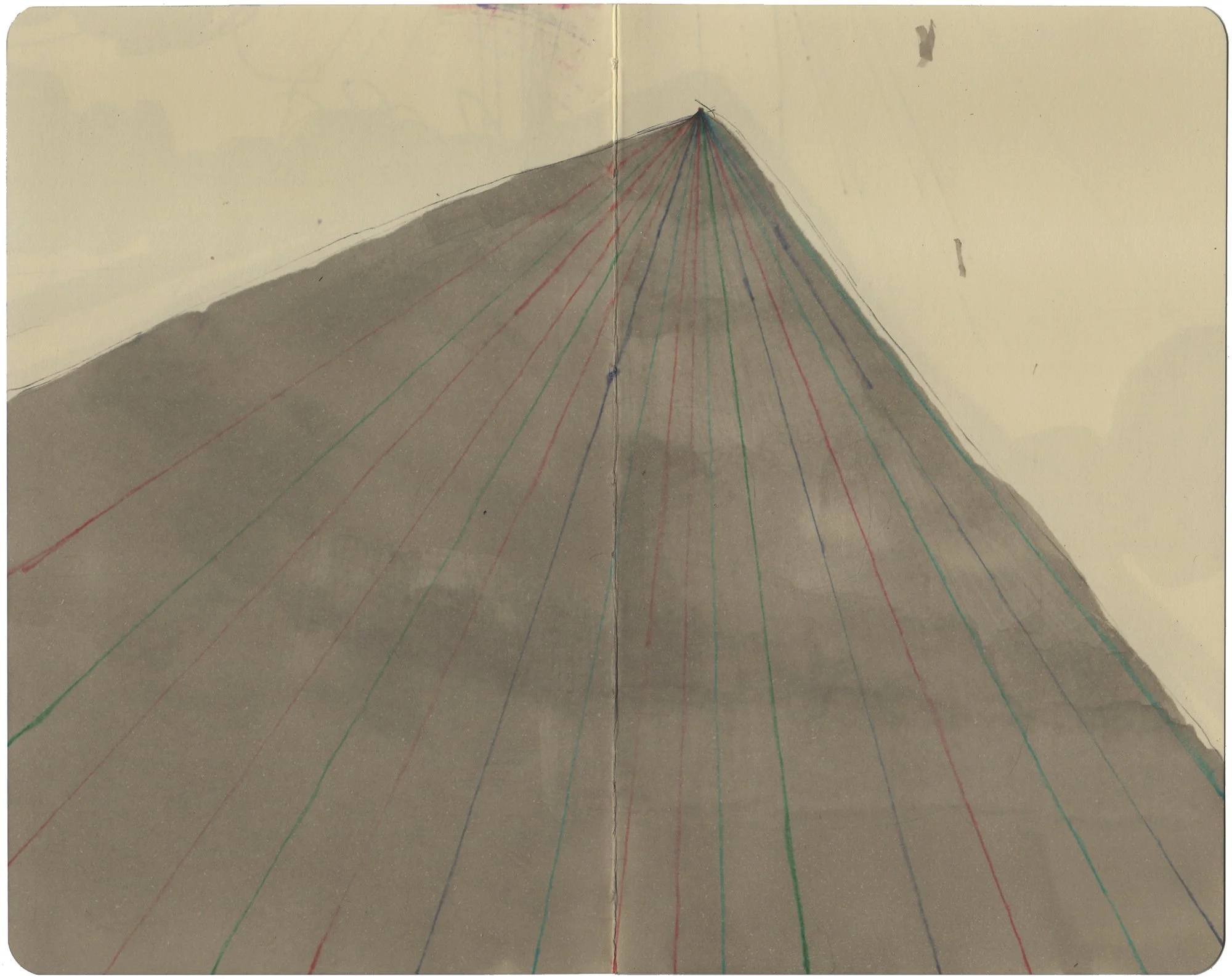  The Earth on the Back of the Giant Turtle  — graphite, permanent marker on paper, 8 x 10 inches, 2008