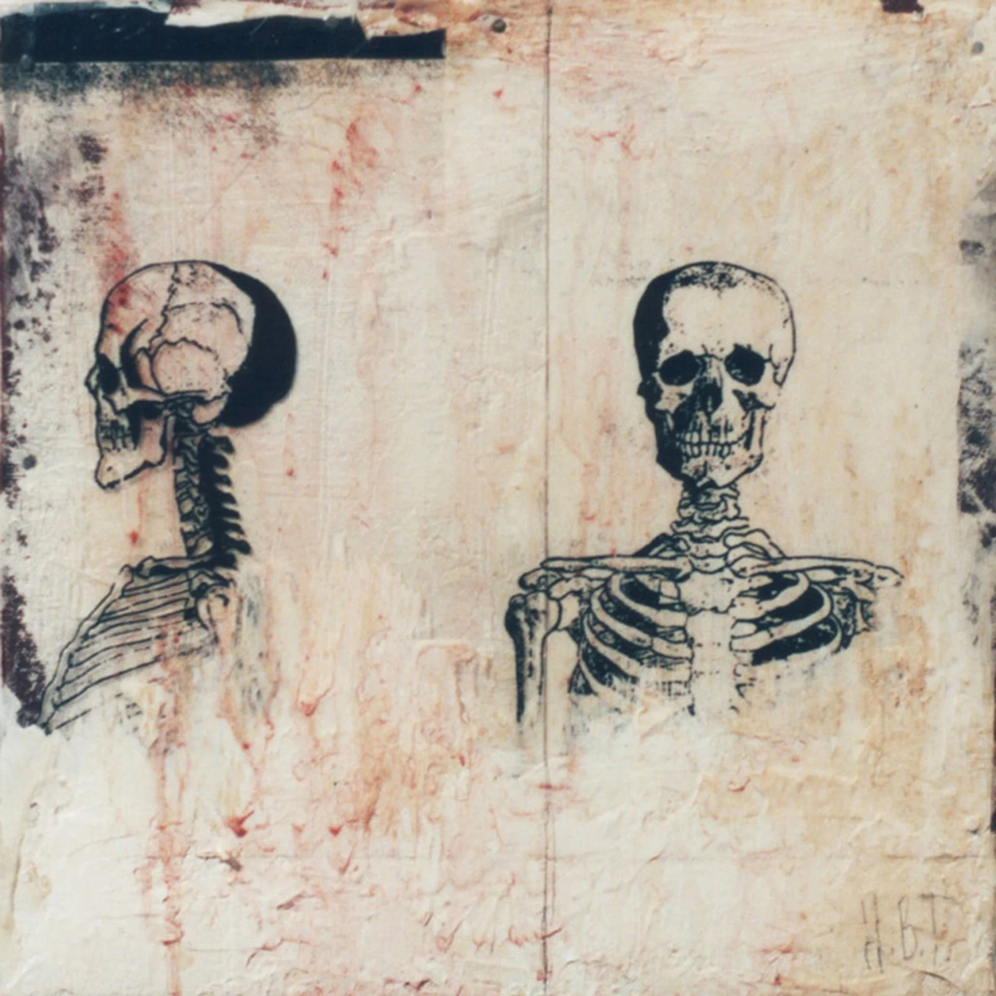  Self-Portrait #2  — acrylic, graphite on canvas and transparency film, 10 x 10 inches, 2000