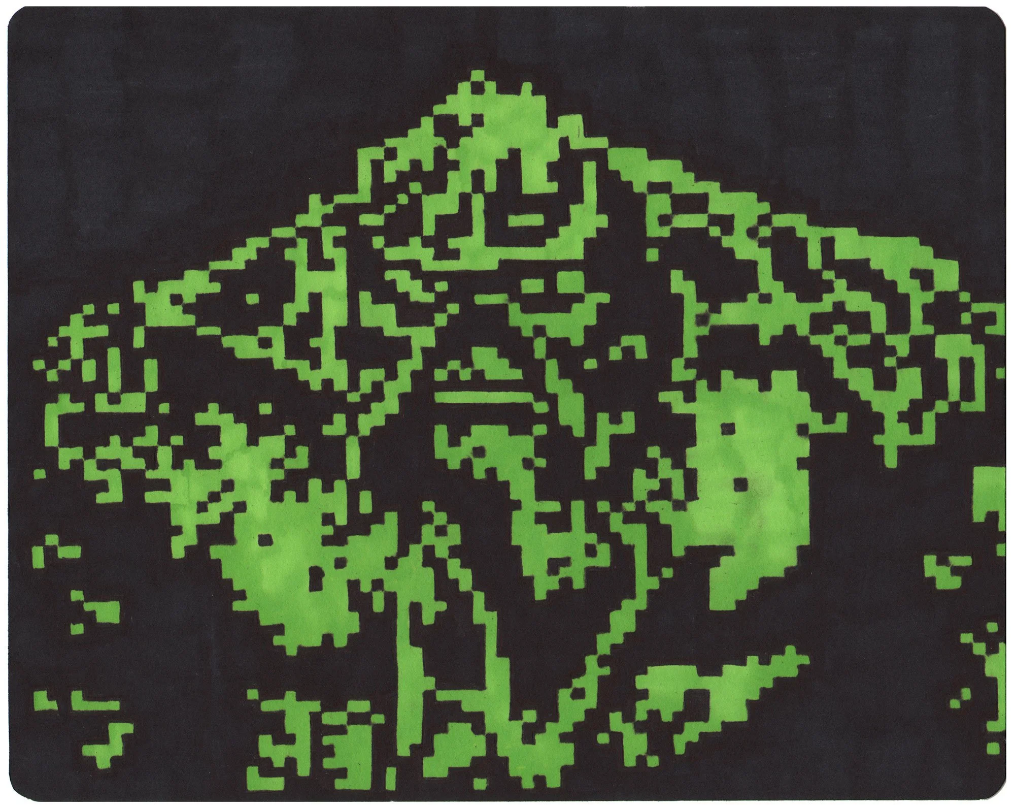 Swamp Thing  — permanent marker on paper, 8 x 10 inches, 2011