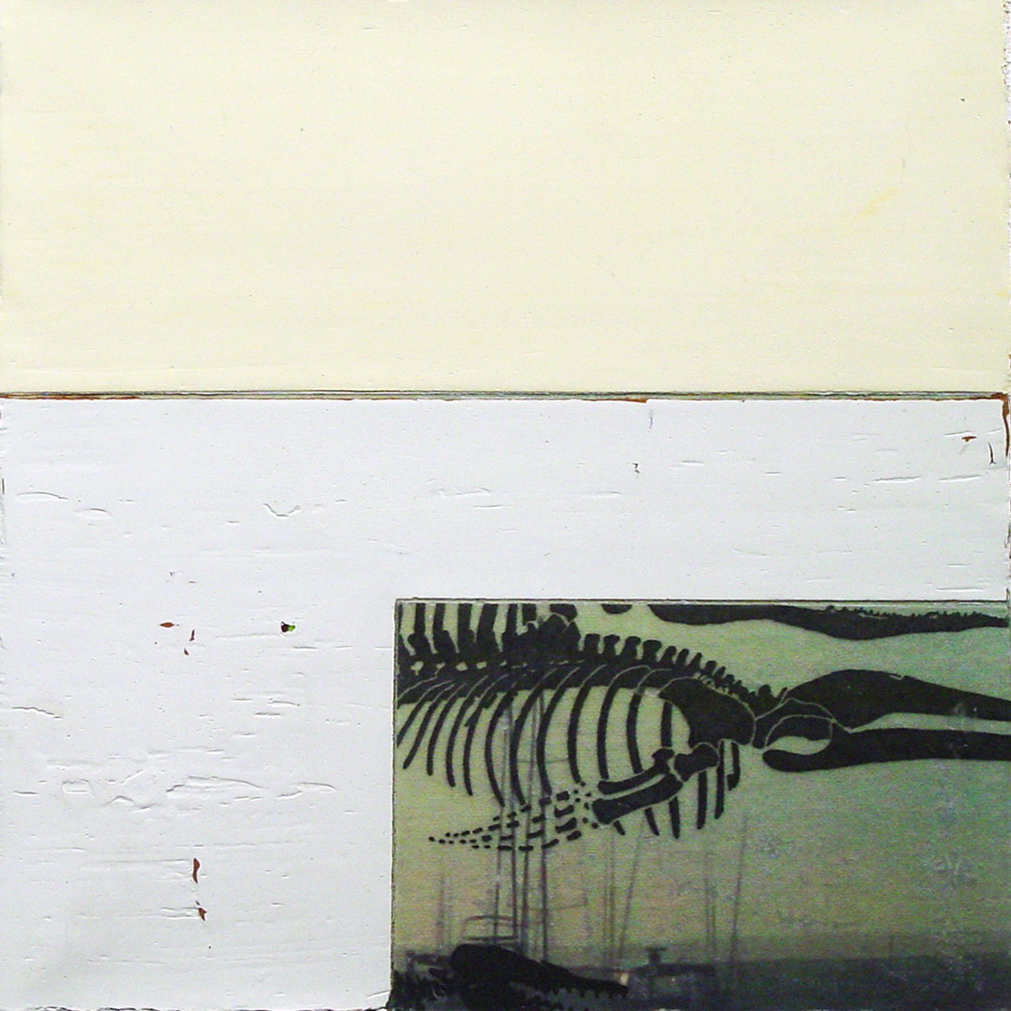  Great Sea Creatures & Punica Granatum  — acrylic, pigment transfer on canvas, 10 x 10 inches, 2004