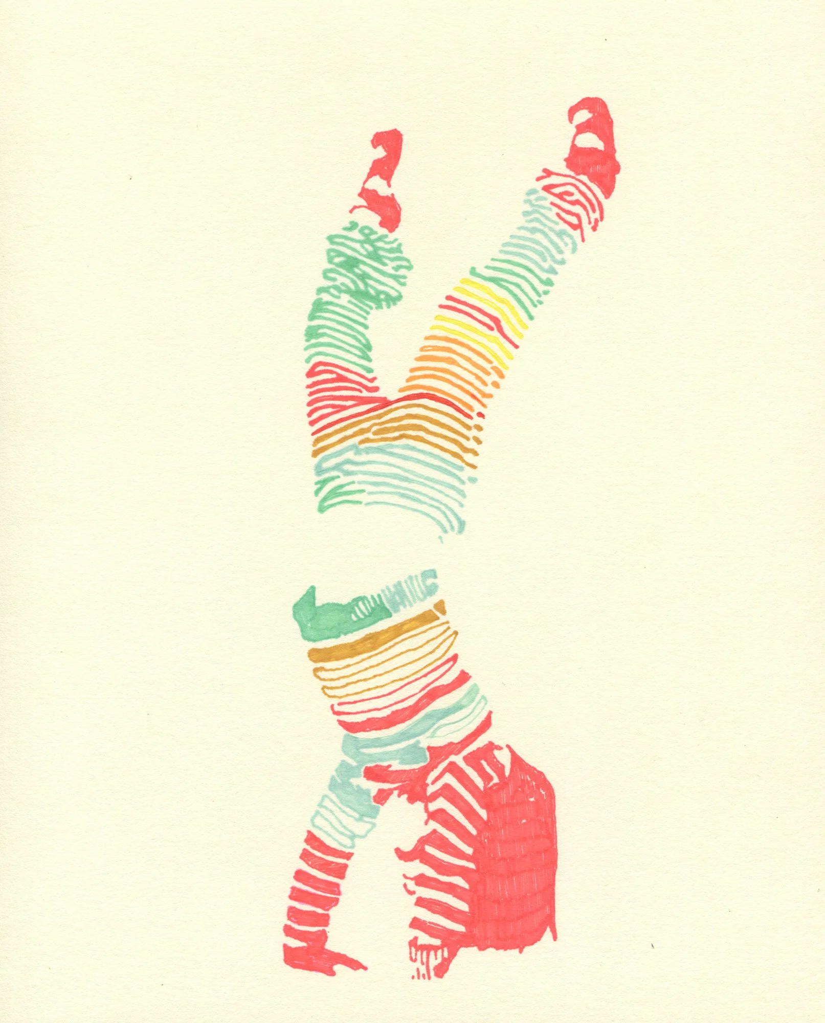  If You See Darkness, Look Away  — permanent marker on paper, 10 x 8 inches, 2026 — $450