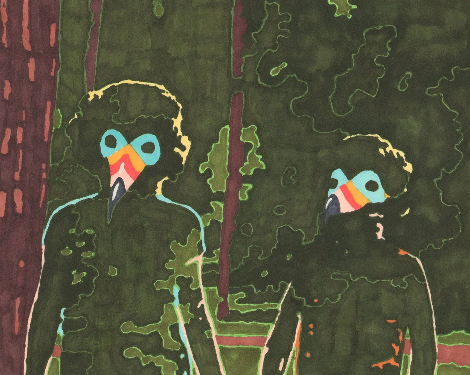  Toucan Sams  — permanent marker on paper, 8 x 10 inches, 2010