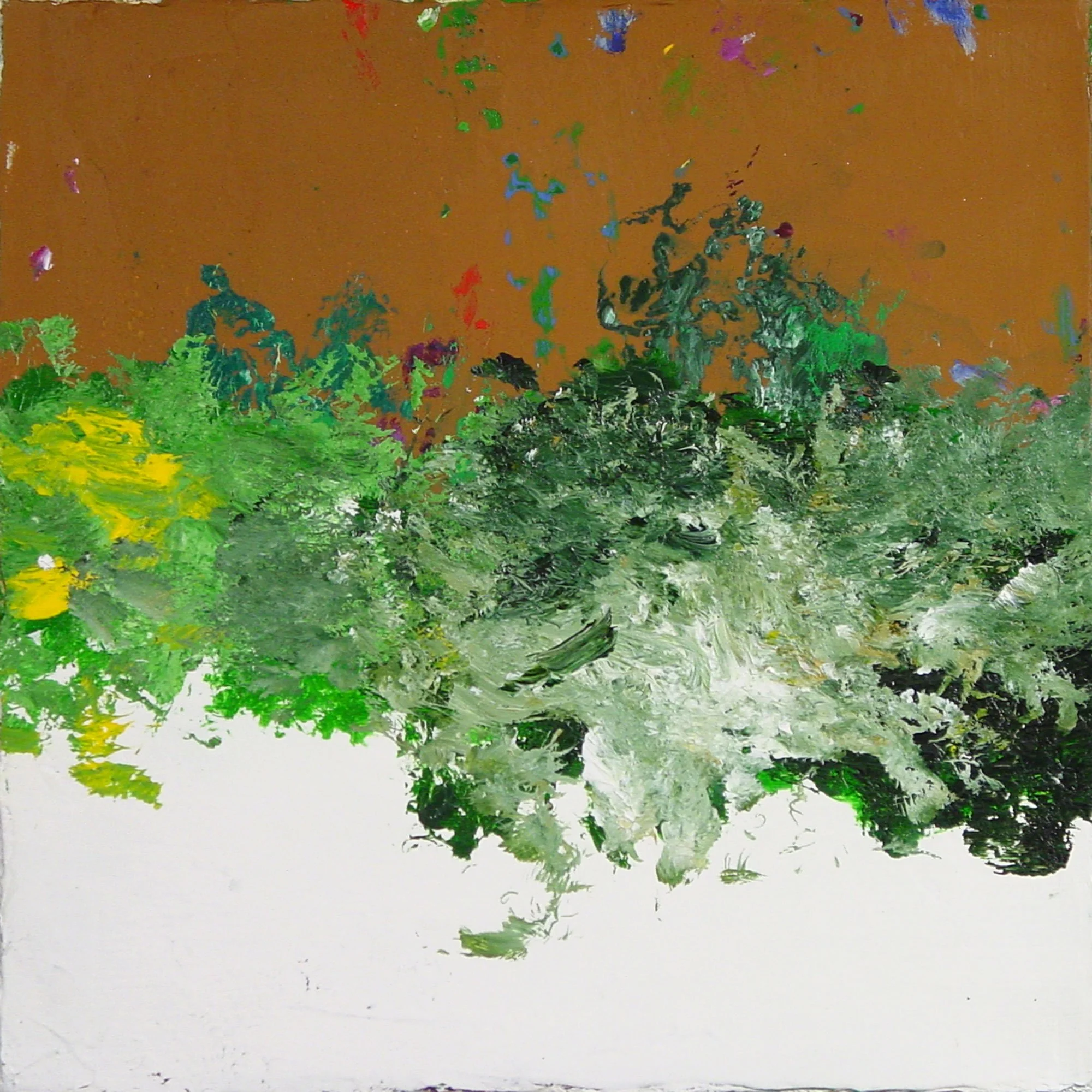  The Earth-Centered Solar System  — acrylic on canvas, 10 x 10 inches, 2005