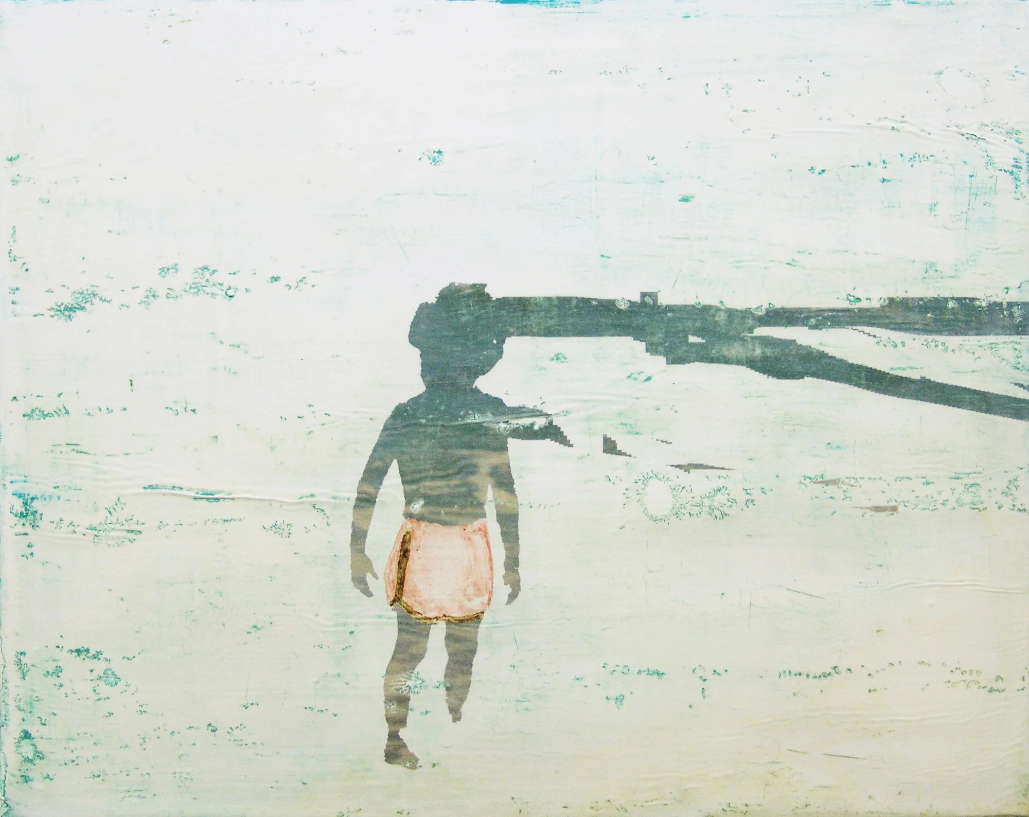  Secrets of the Sea  — oil, pigment transfer on canvas, 26 x 30 inches, 2011