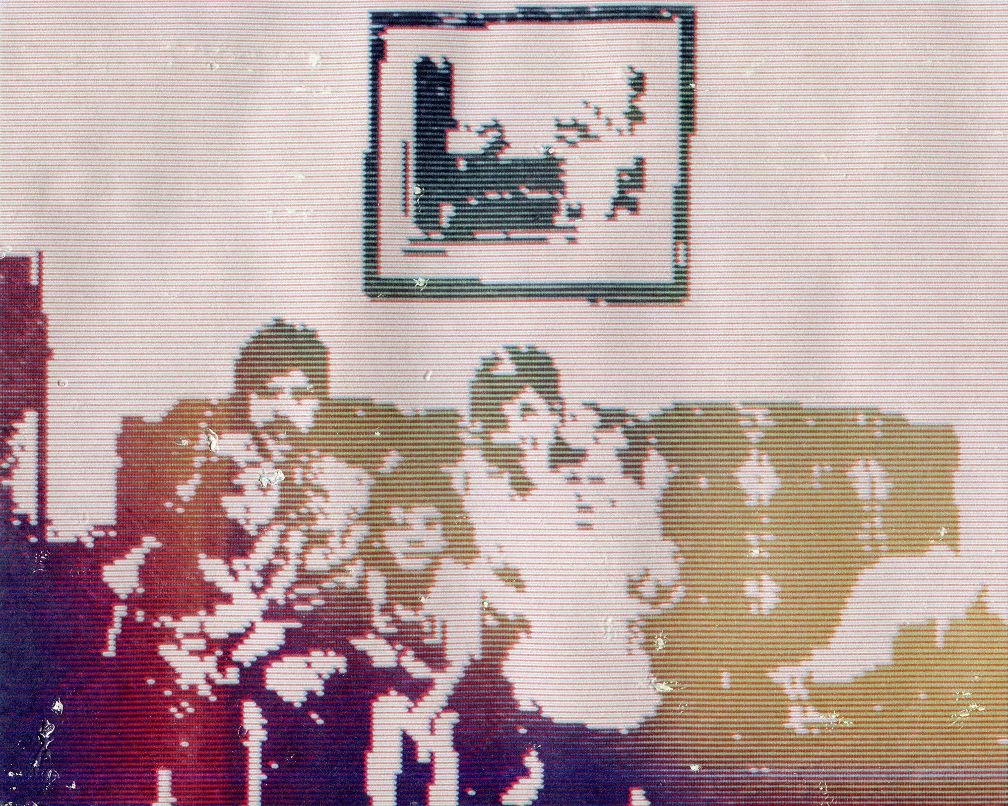  1986  — pigment transfer on paper, 8 x 10 inches, 2025