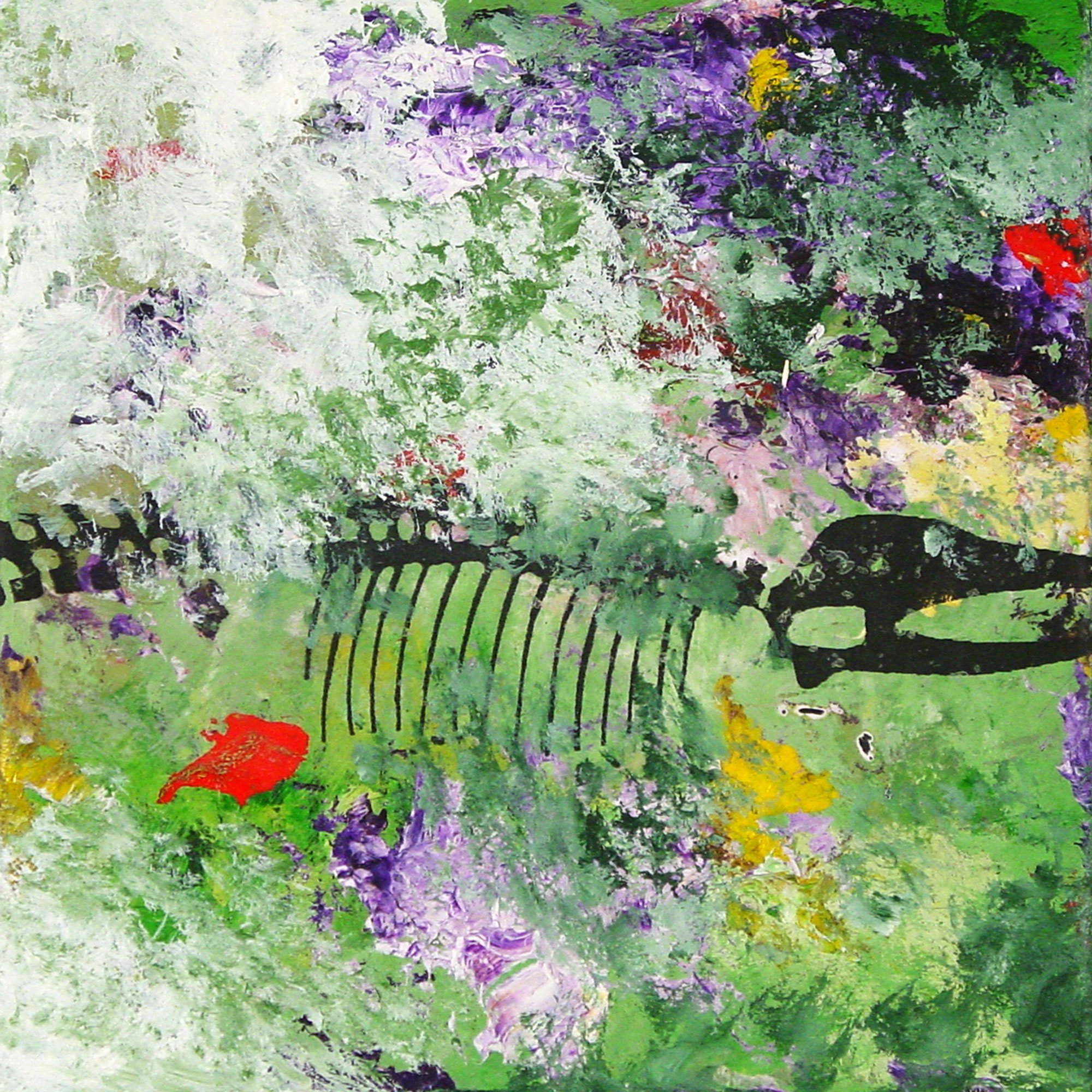  Biota - The Living Surface of Plant Earth  — acrylic, pigment transfer on canvas, 10 x 10 inches, 2003