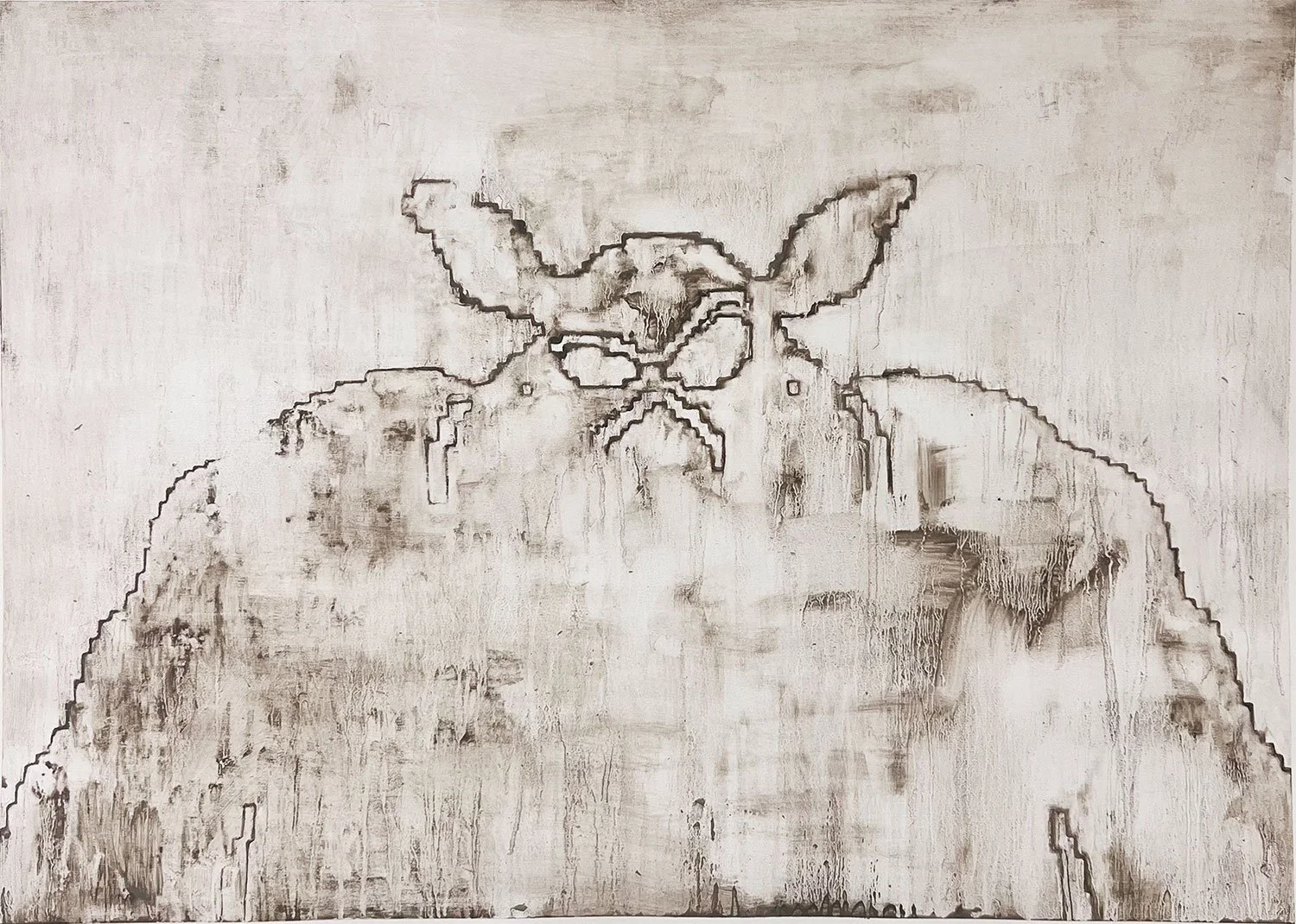  Return of Ganon  — oil on paper, 23 x 30 inches, 2022