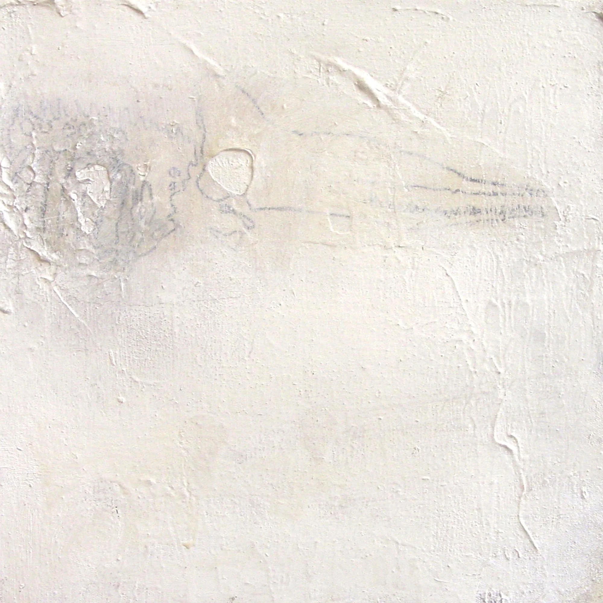  How Clear the Sky Is  — acrylic, oil, pigment transfer on canvas, 10 x 10 inches, 2002