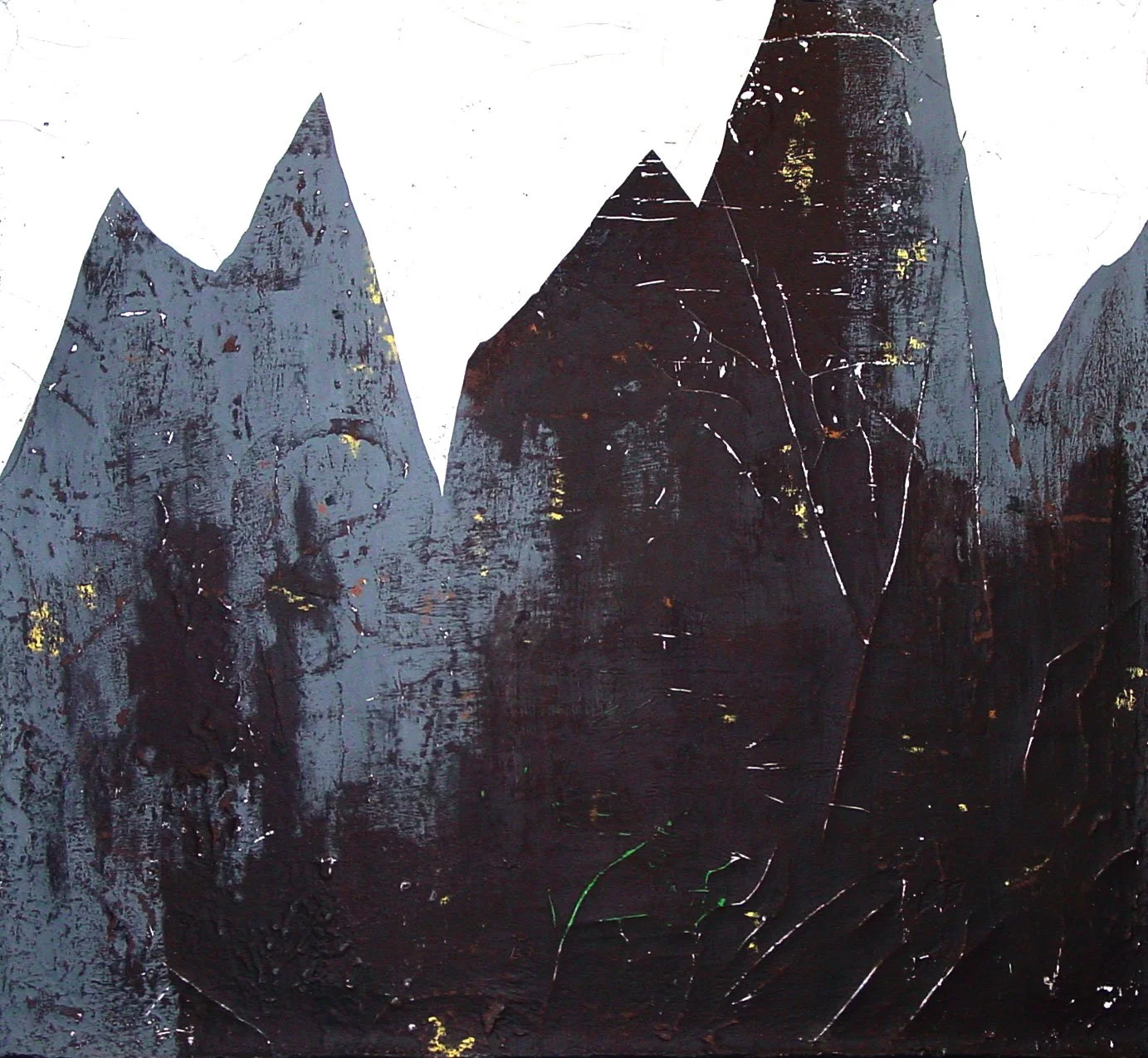  The Earth on the Back of the Giant Turtle  — acrylic, graphite on canvas, 44 x 48 inches, 2007
