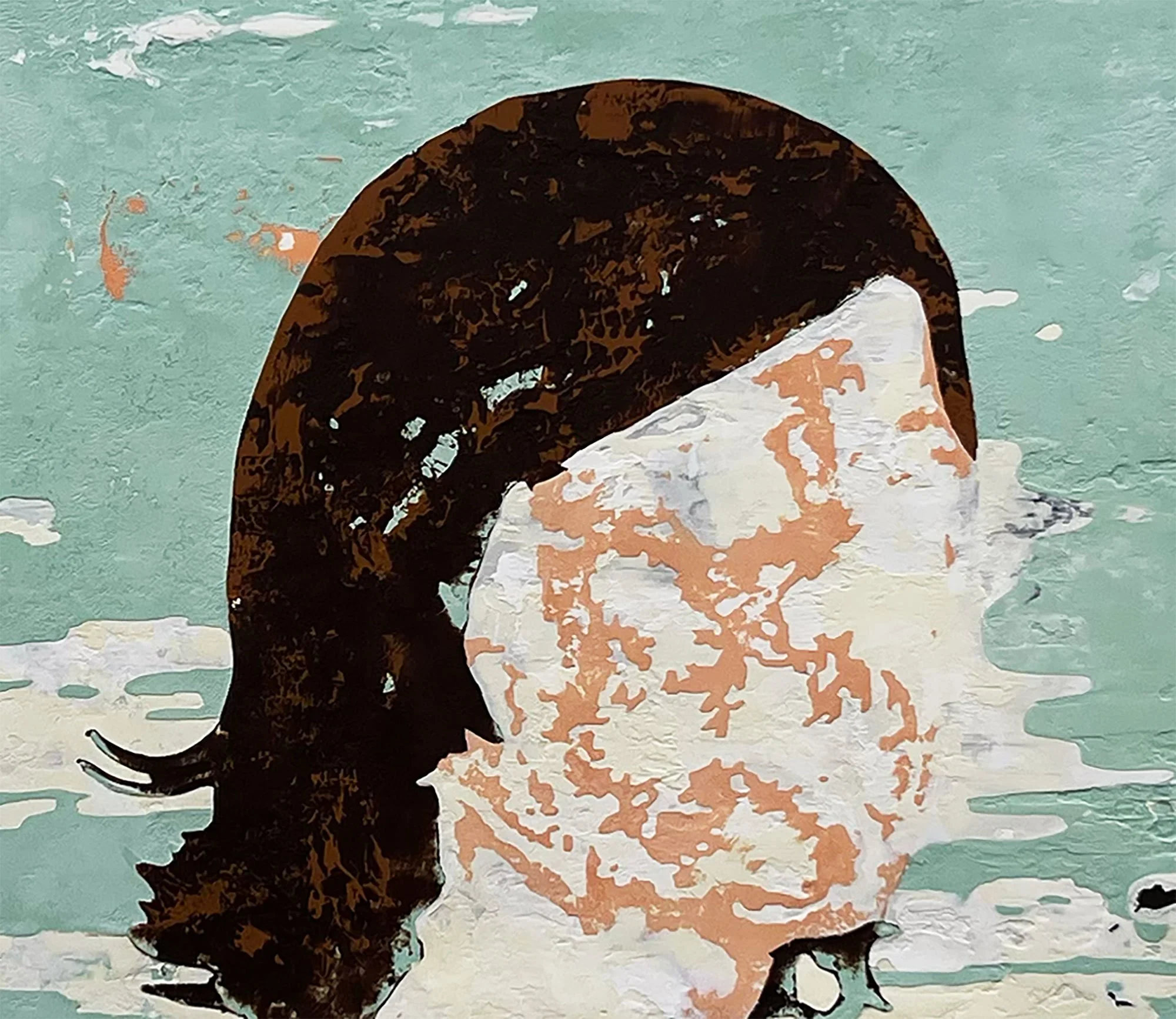 Colors and the Kids (detail), acrylic on canvas, 26 x 30 inches, 2025