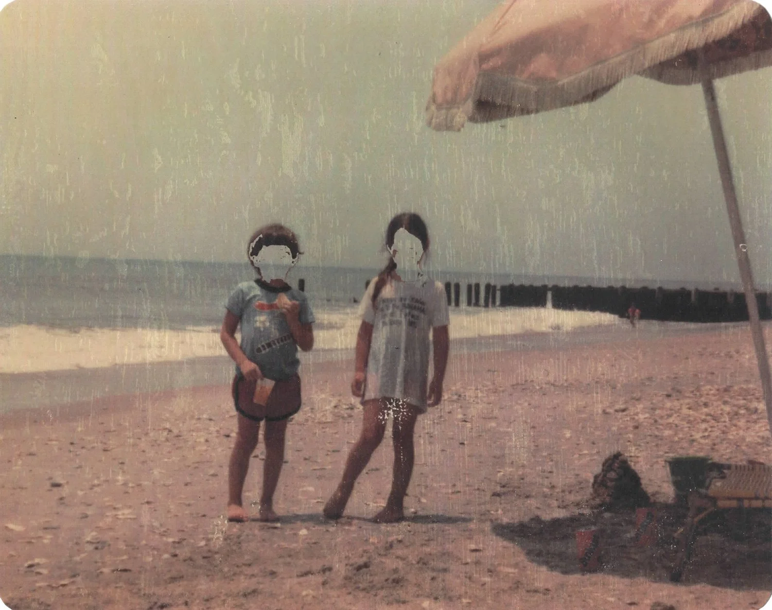  Beds of Oyster Shells  — pigment transfer on canvas, 8 x 10 inches, 2024