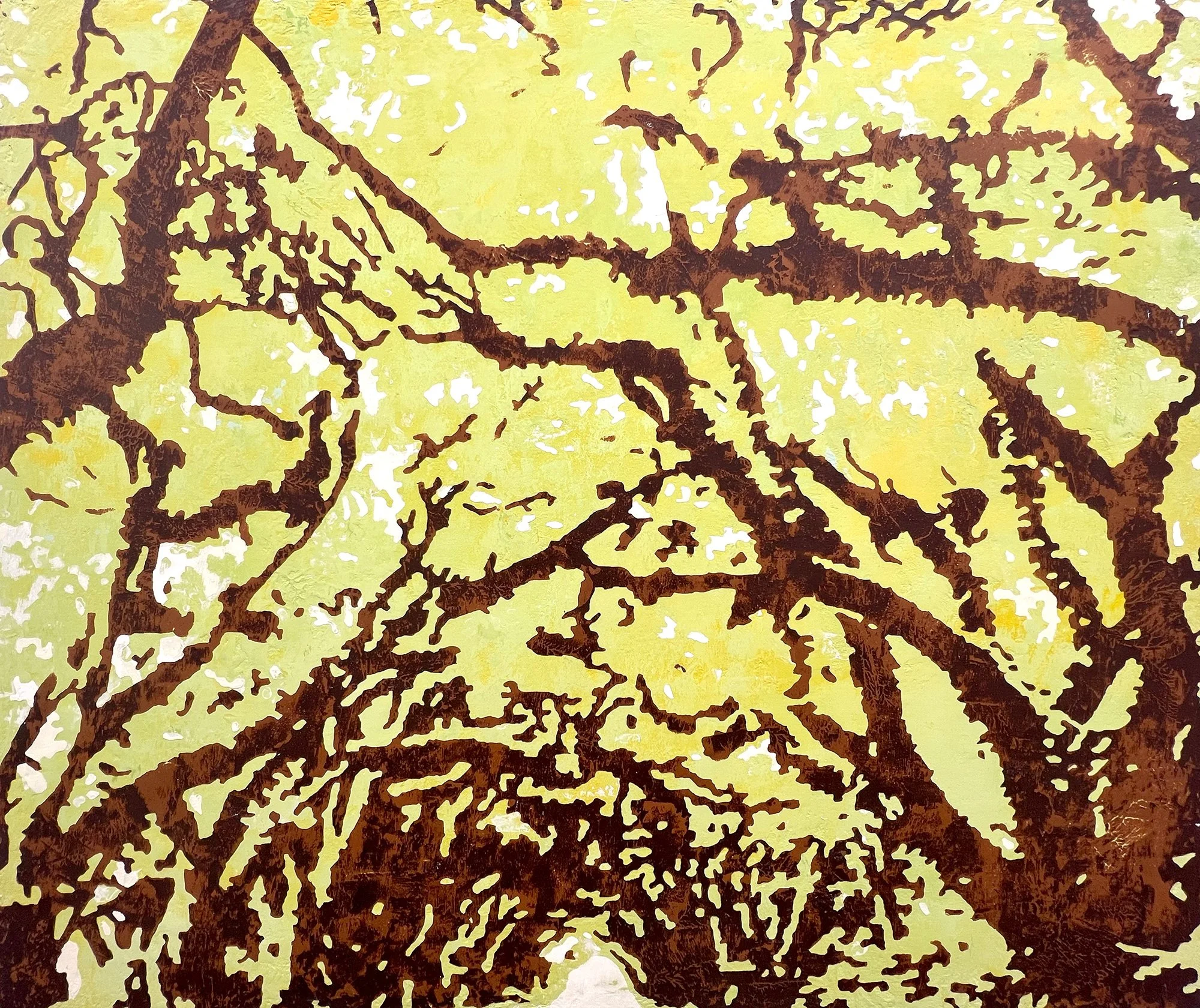  South Boundary  — acrylic on canvas, 22 x 26 inches, 2026