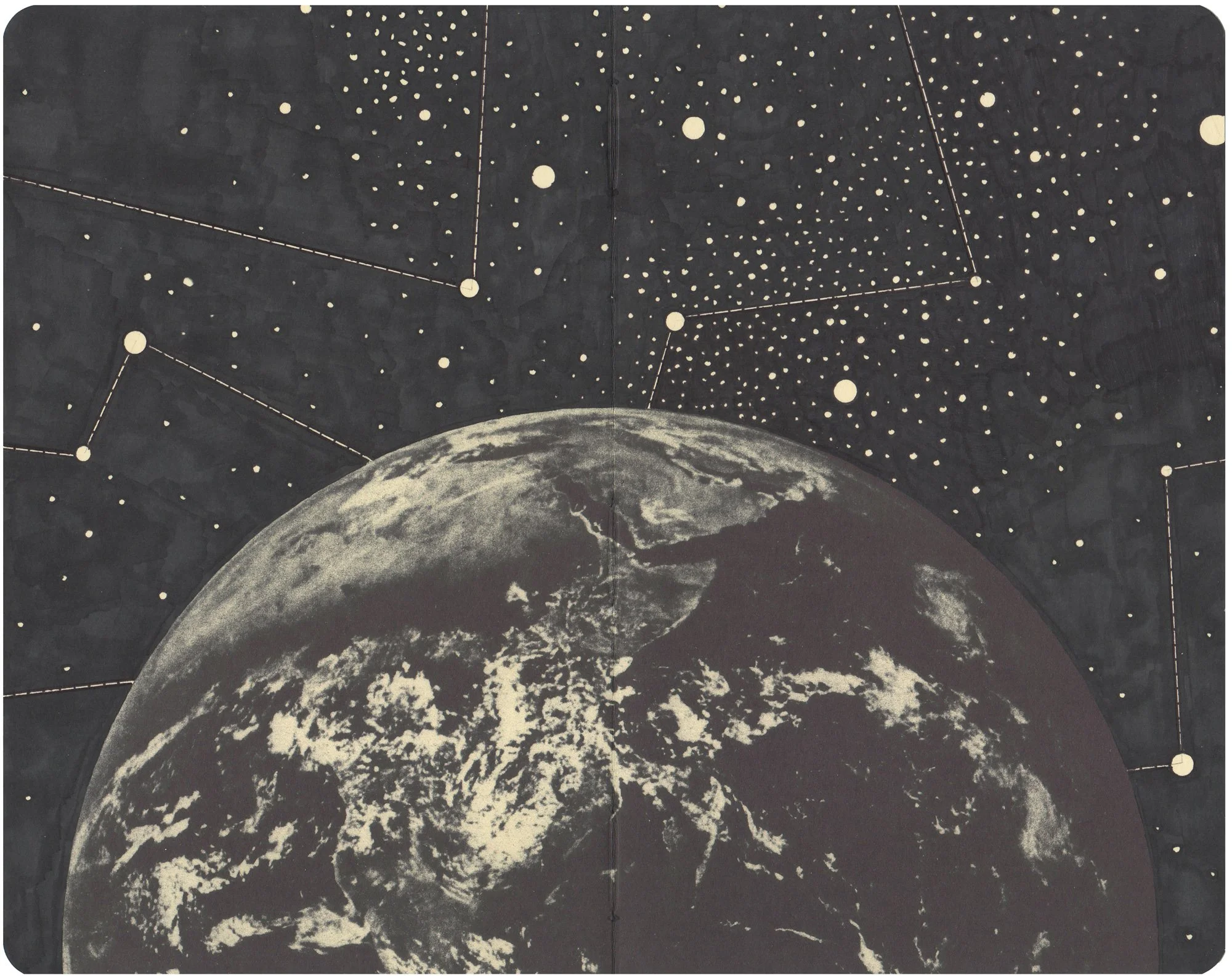  Here to There  — ink jet, permanent marker, on paper, 8 x 10 inches, 2008