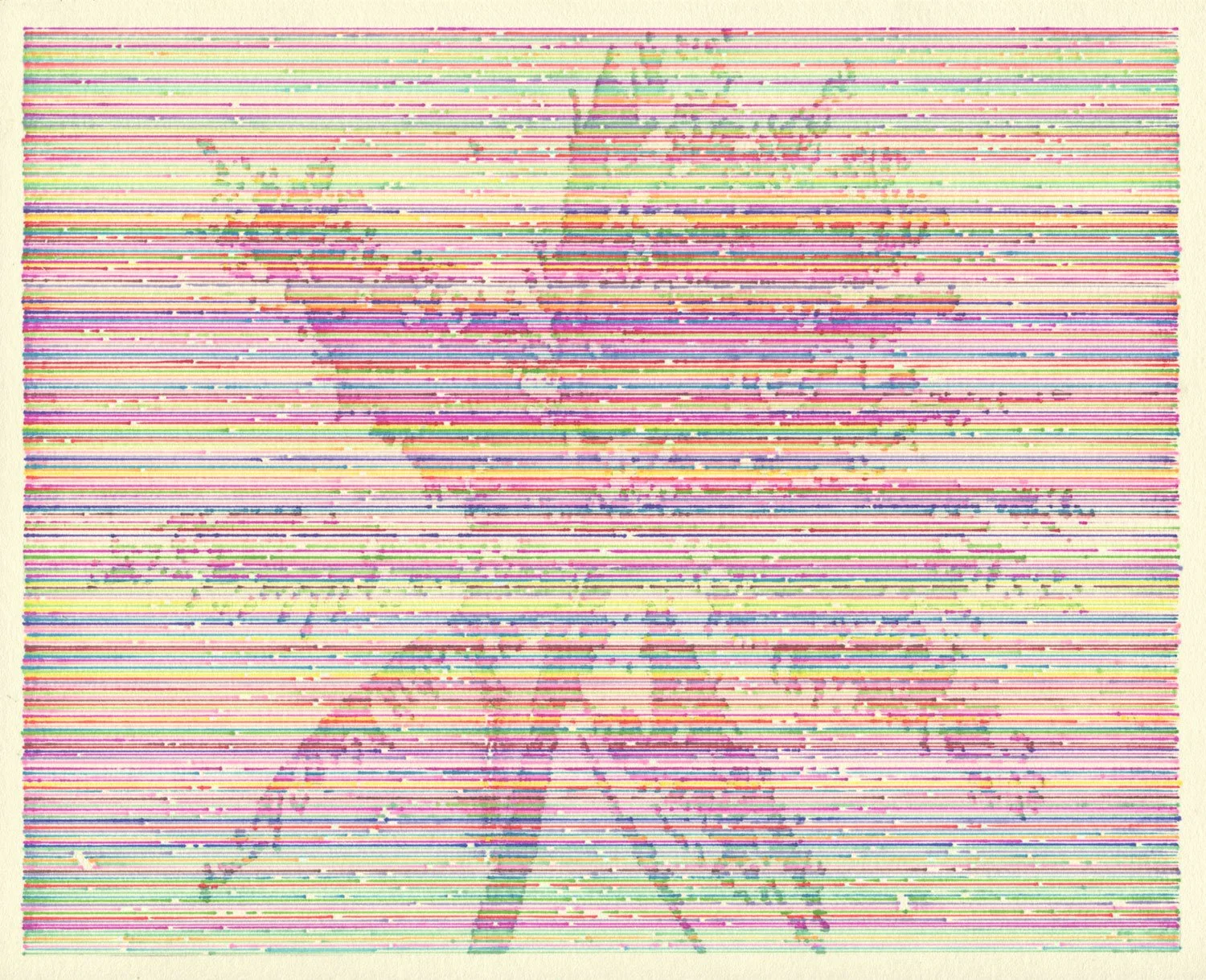  Migration Routes  — permanent marker on paper, 8 x 10 inches, 2022