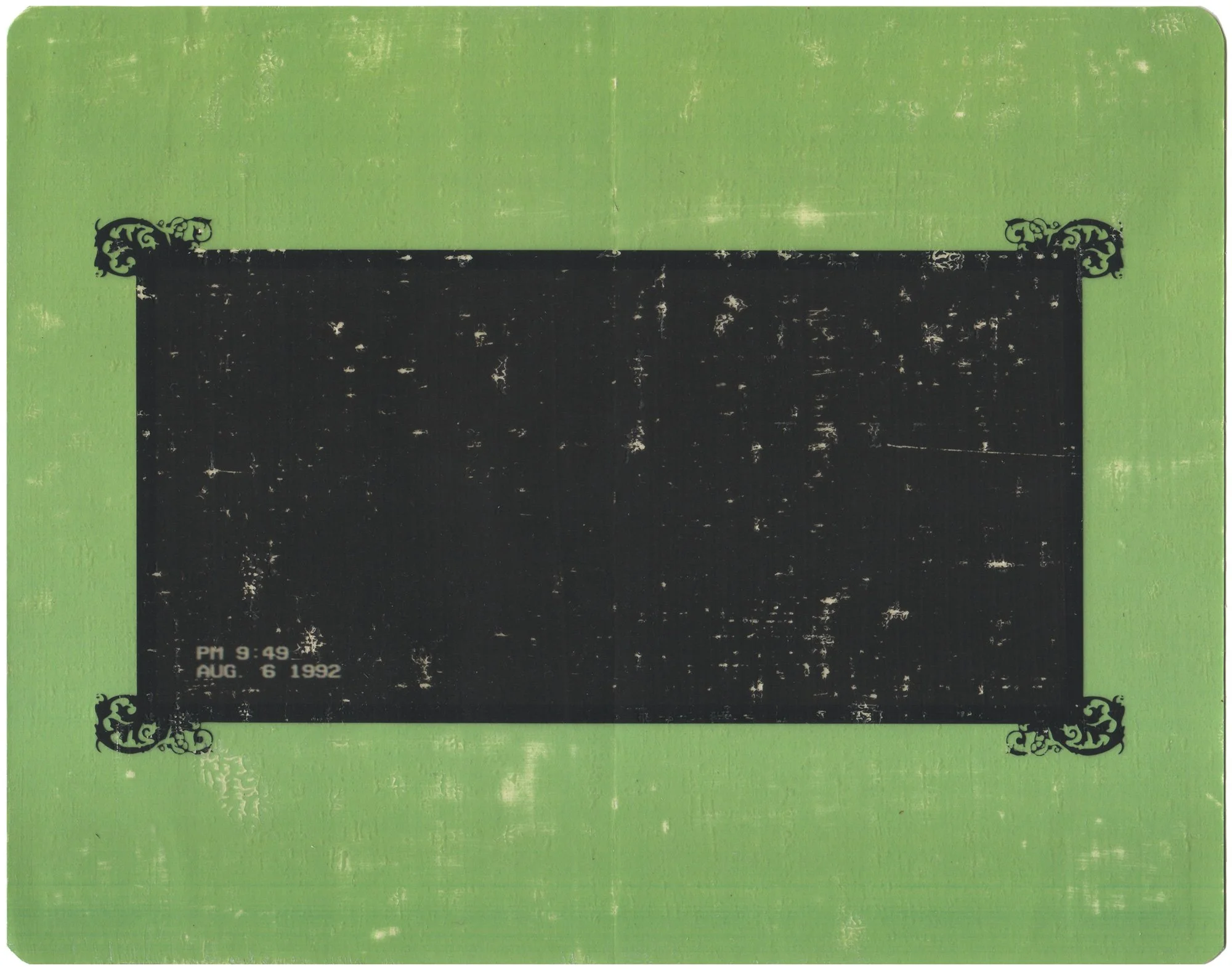  Date Time Stamp  — pigment transfer on paper, 8 x 10 inches, 2008