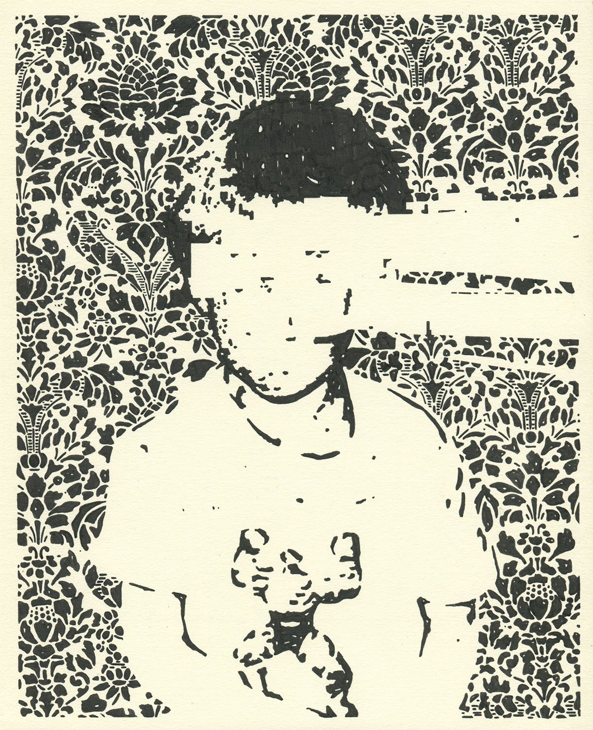  The Thing  — permanent marker on paper, 10 x 8 inches, 2021
