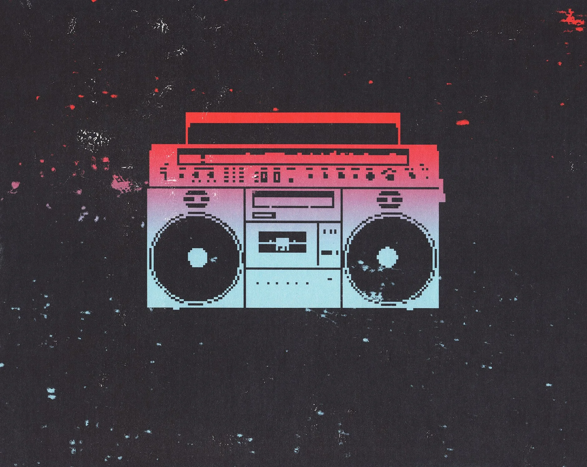  Boombox  — pigment transfer on paper, 8 x 10 inches, 2018