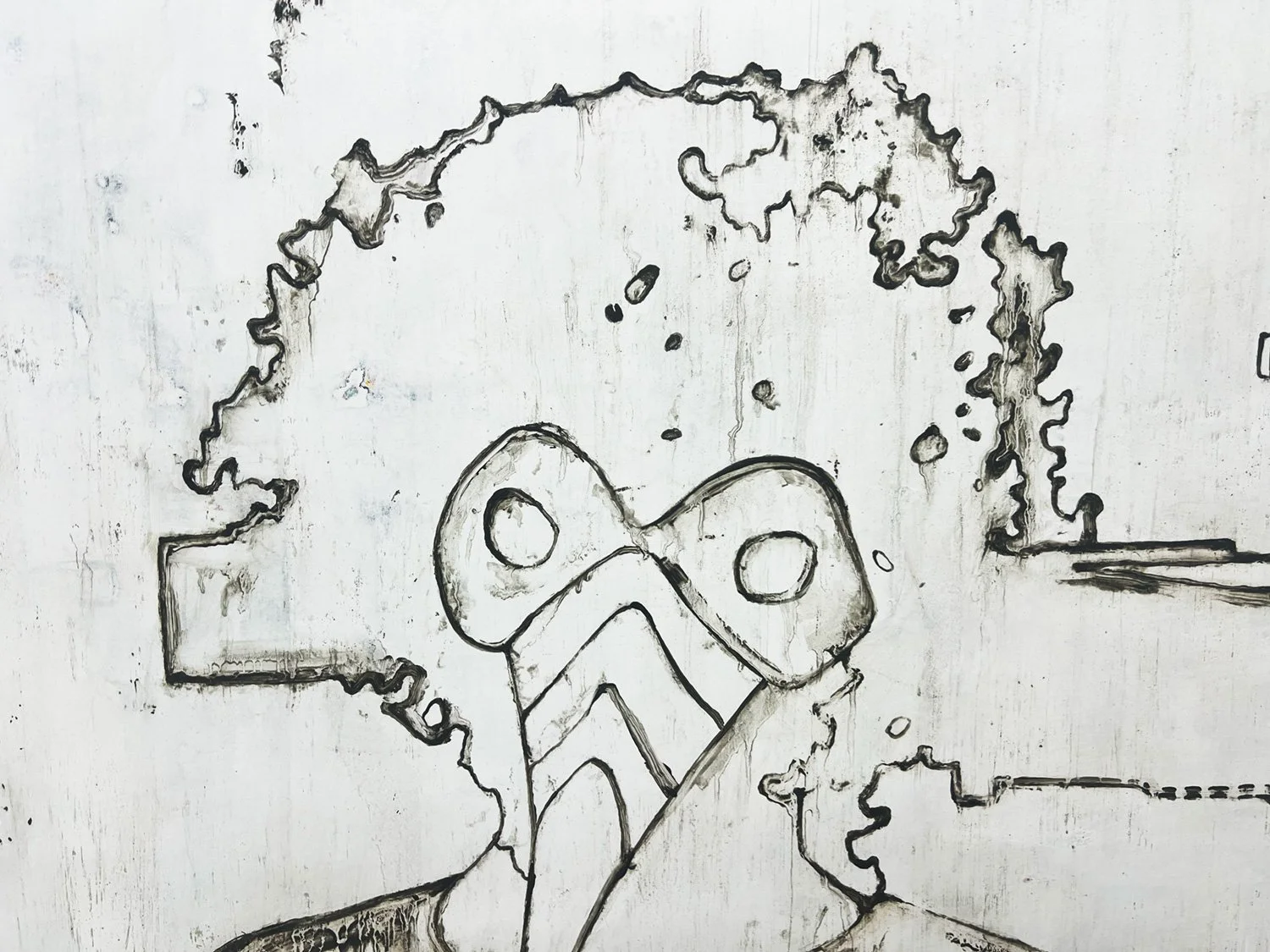 Toucan Sam (detail), oil on canvas, 52 x 60 inches, 2025