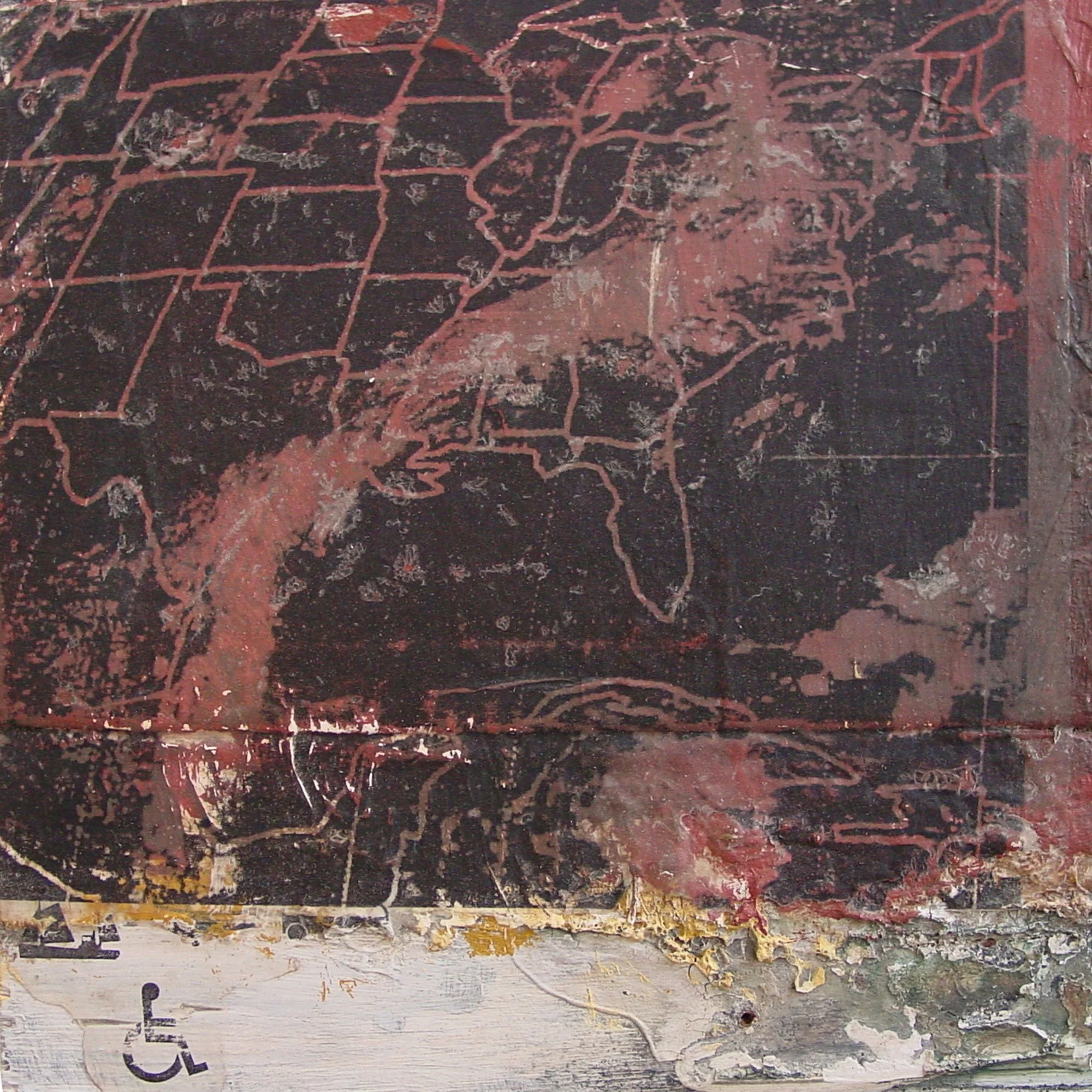  Suddenly Wrasses About  — acrylic, pigment transfer on canvas and wood, 10 x 10 inches, 2002