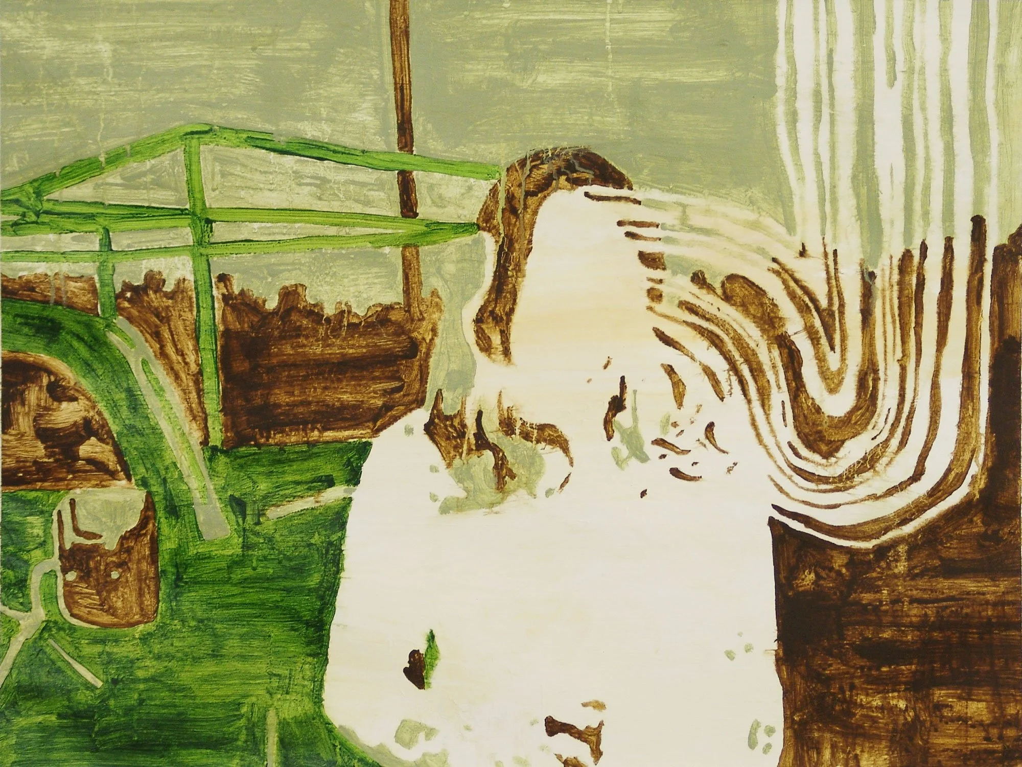  Heartbeat  — acrylic on canvas, 26 x 30 inches, 2009